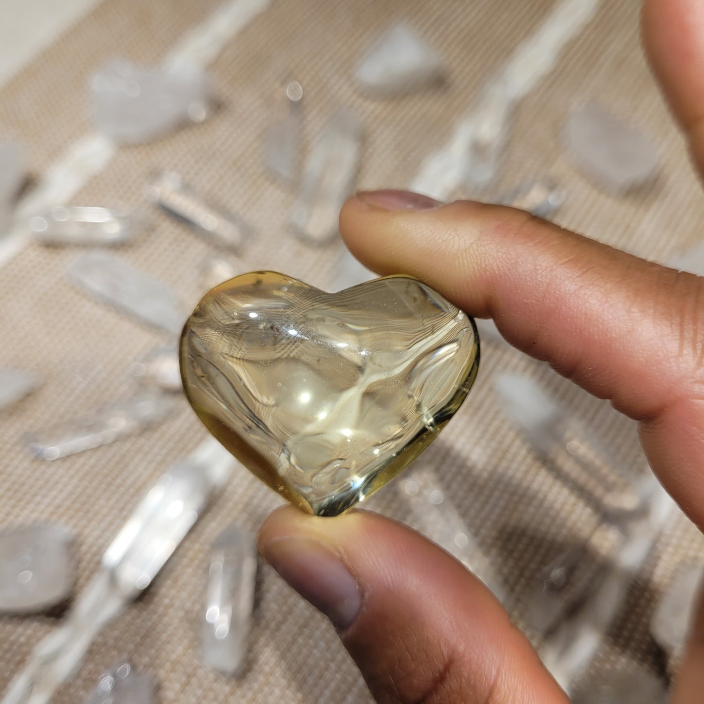 Lemon Quartz Heart