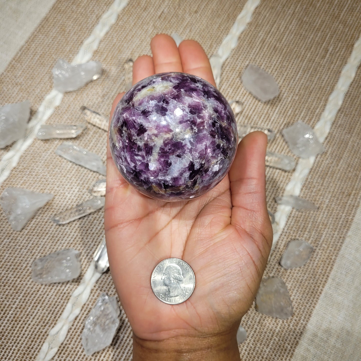 Lepidolite Sphere