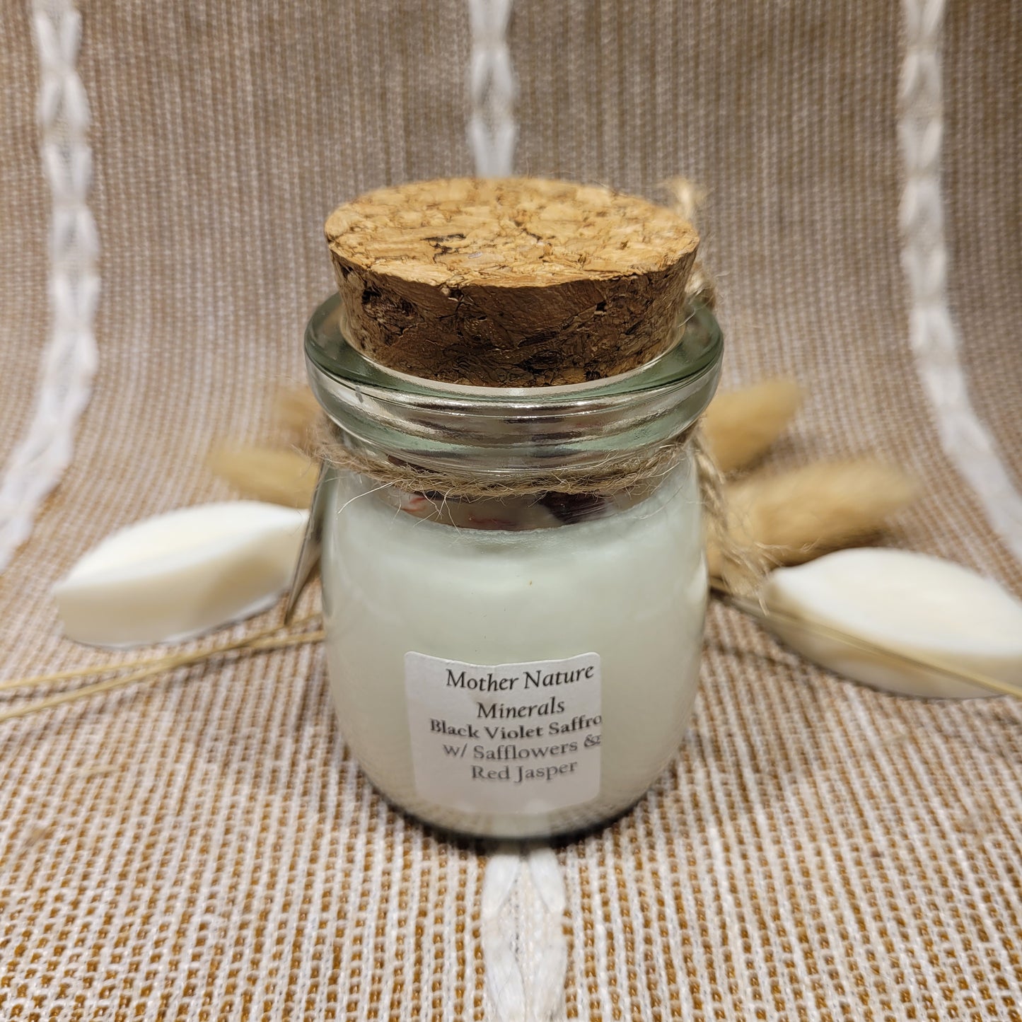 Black Violet and Saffron Candle
