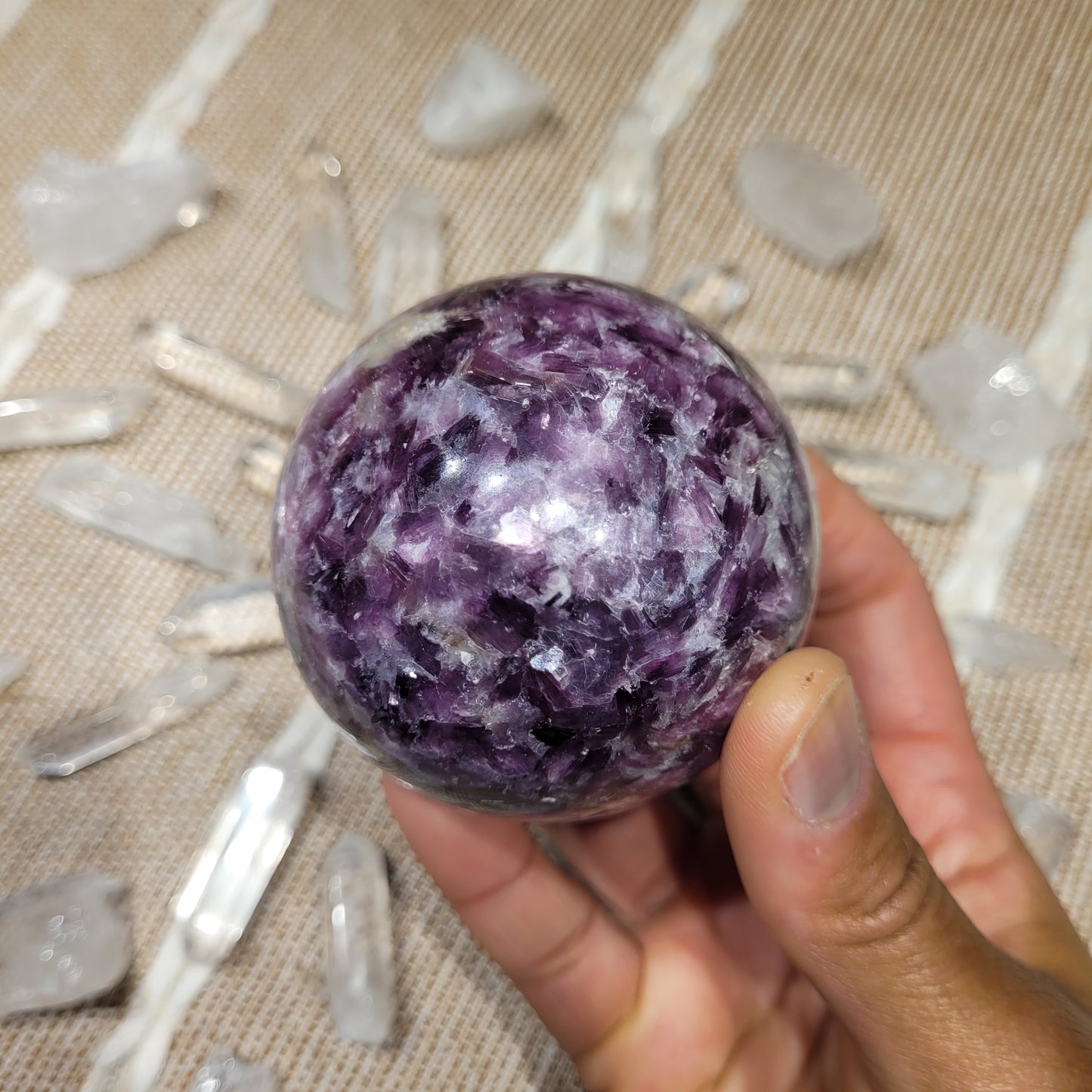 Lepidolite Sphere