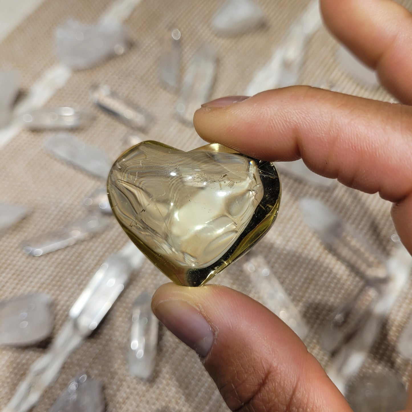 Lemon Quartz Heart