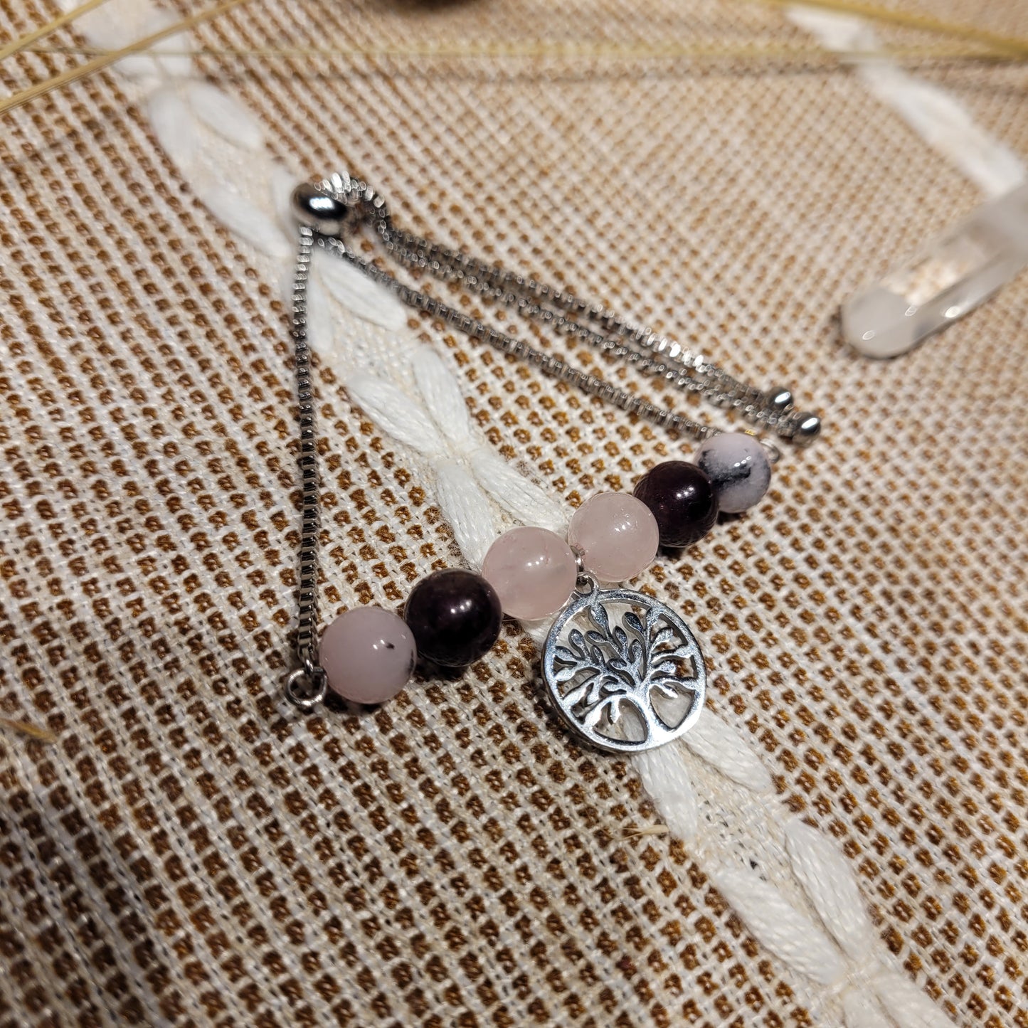 Tree of Life Mixed Crystal Bracelet