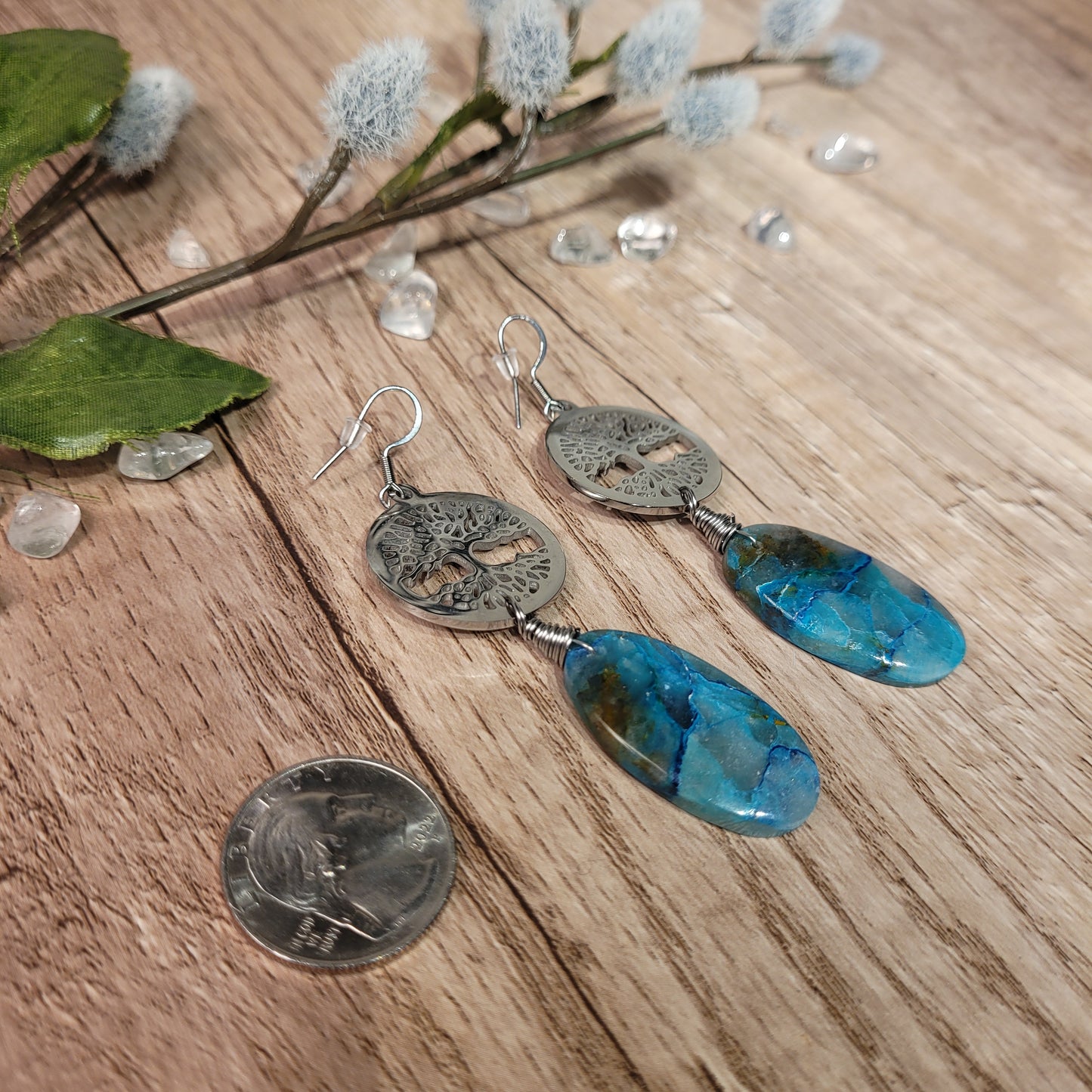 Shattuckite Earrings