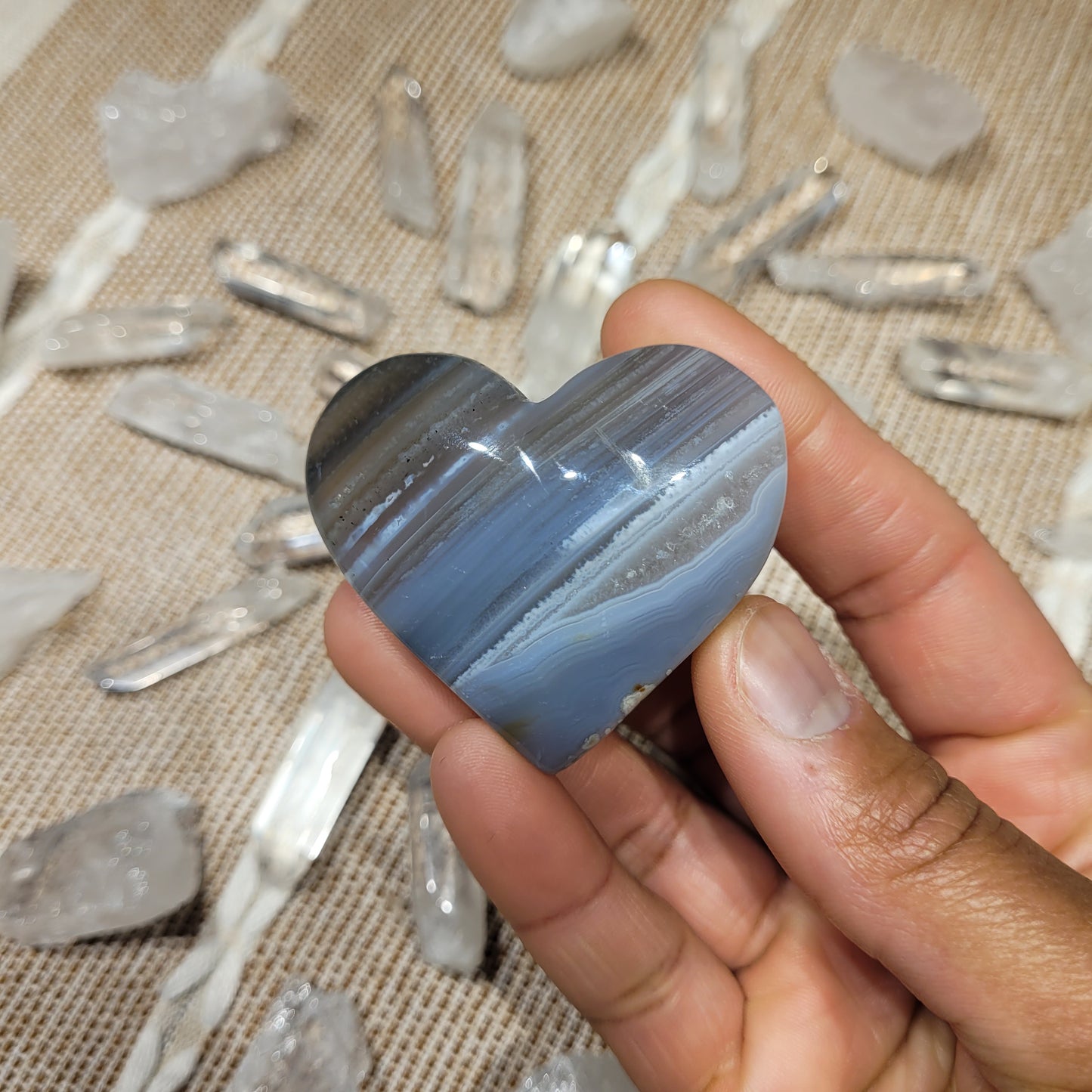 Botswana Agate Heart