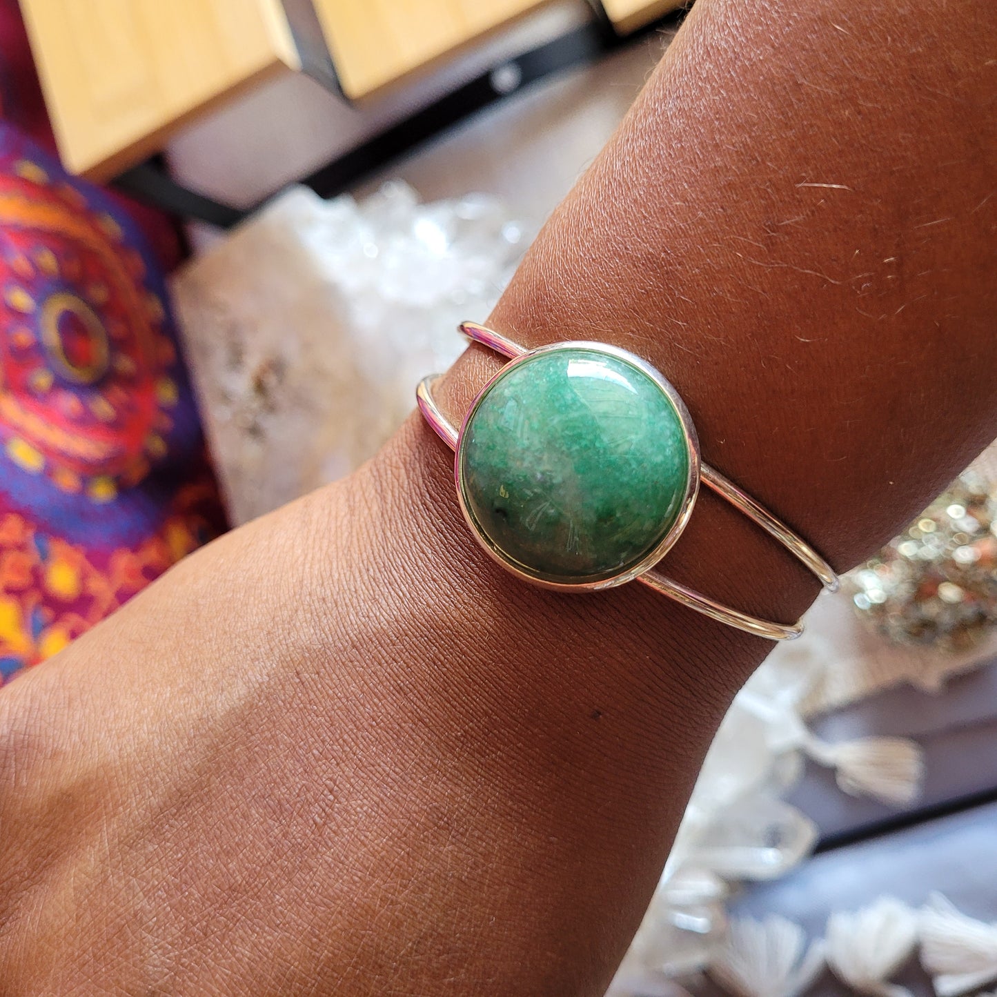 Green Aventurine Cuff Bracelet