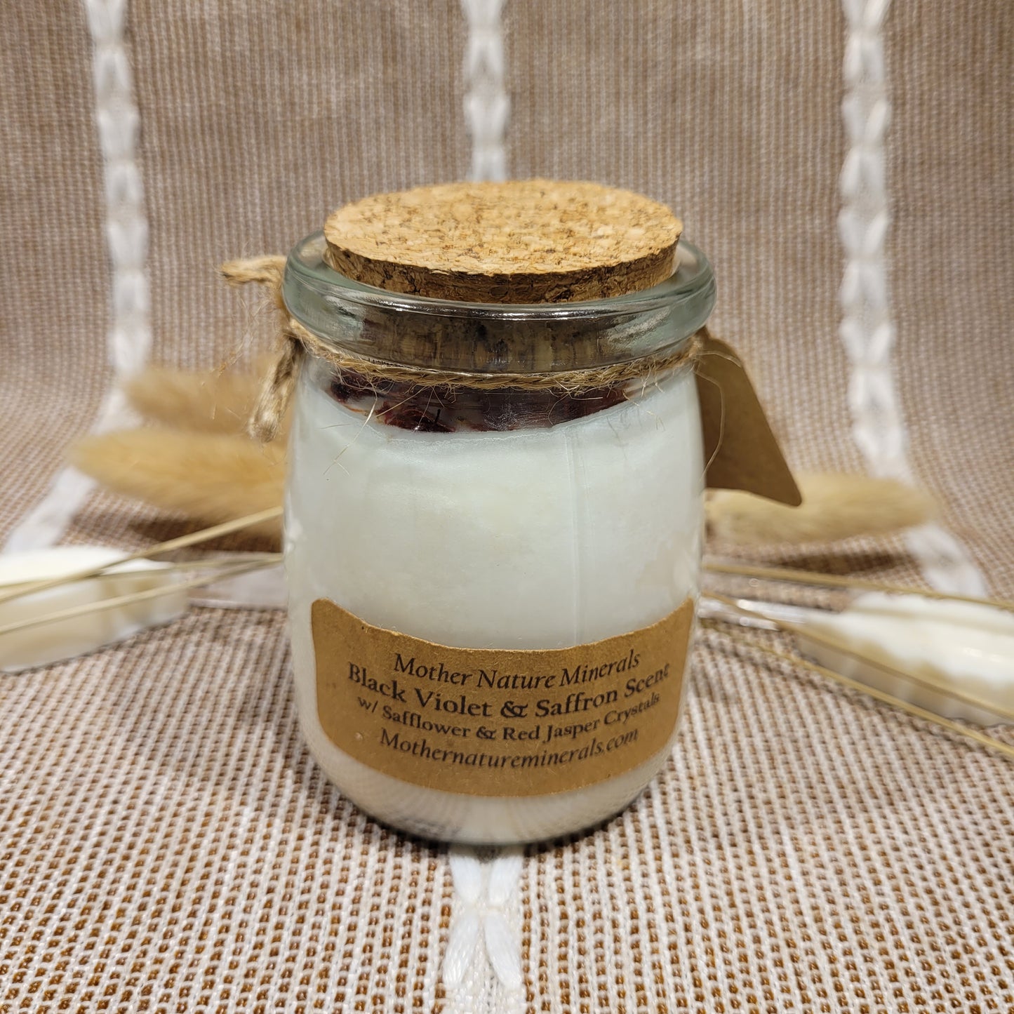 Black Violet and Saffron Candle