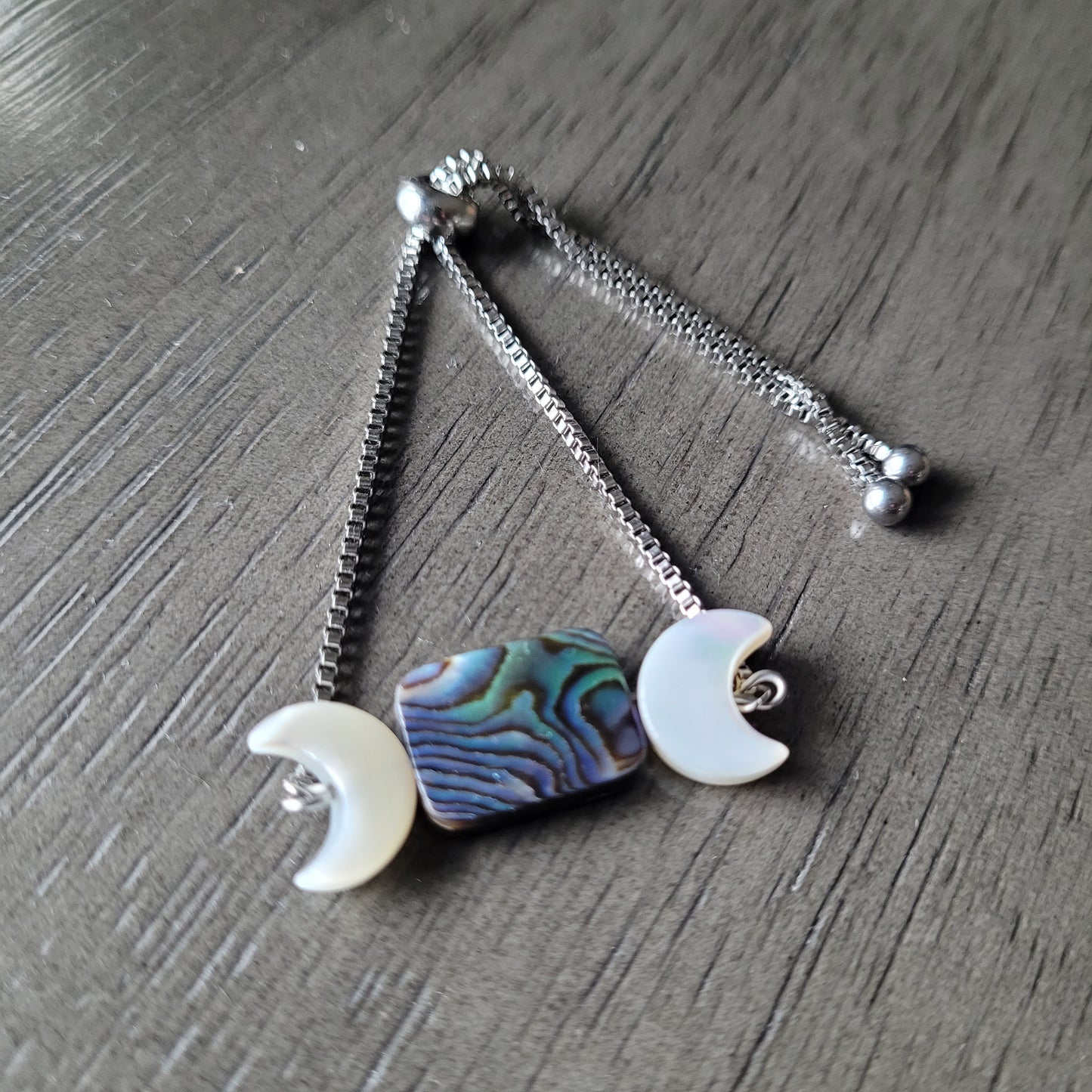 Abalone Mother of Pearl Moon Bracelet