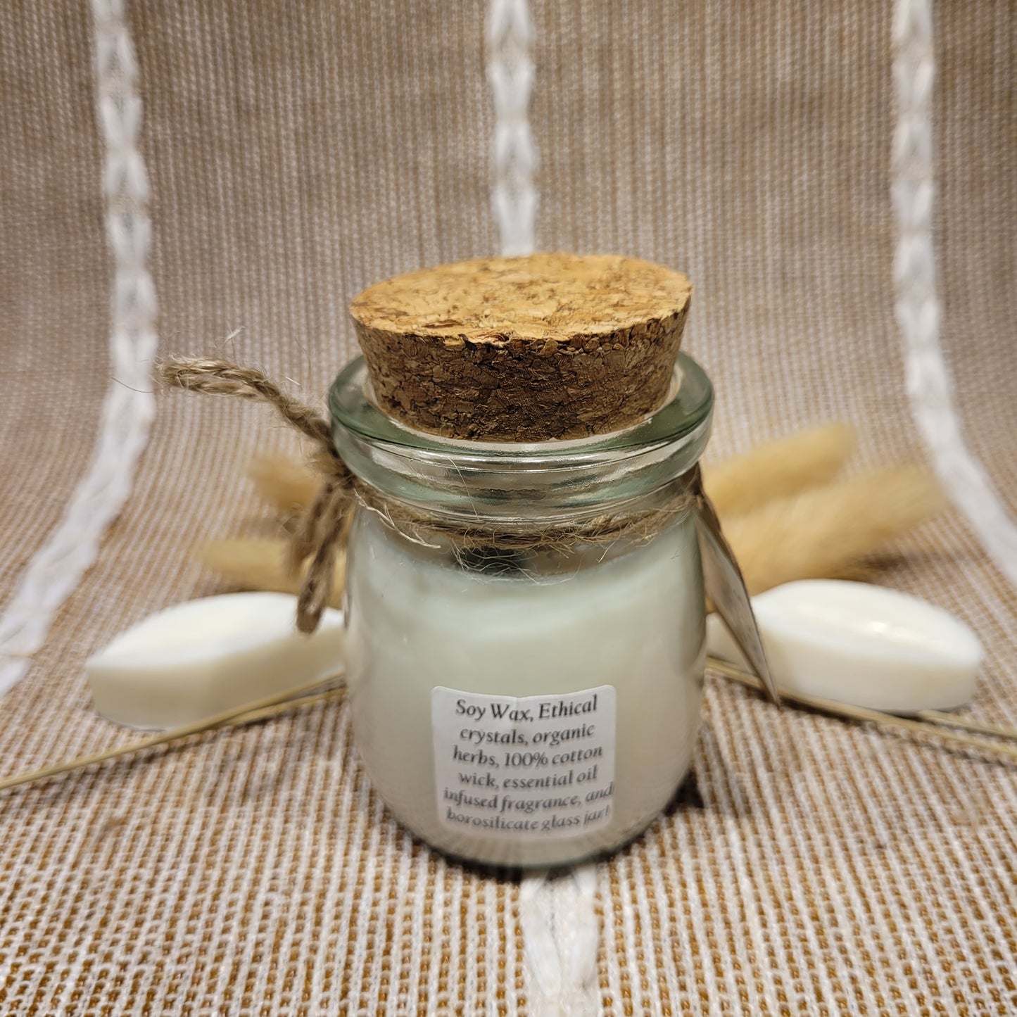 Cactus Flower and Jade Candle