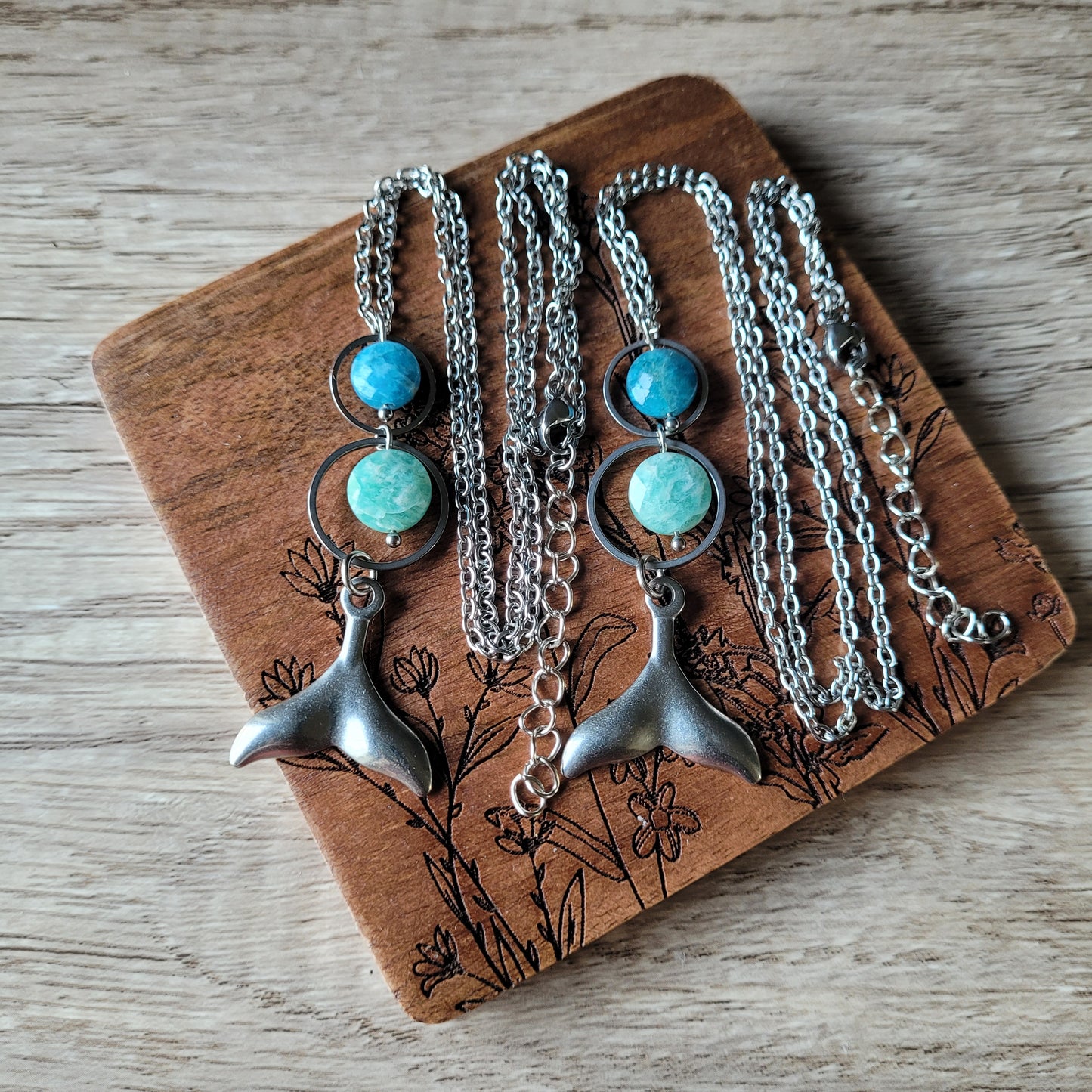 Blue Apatite Amazonite Necklace