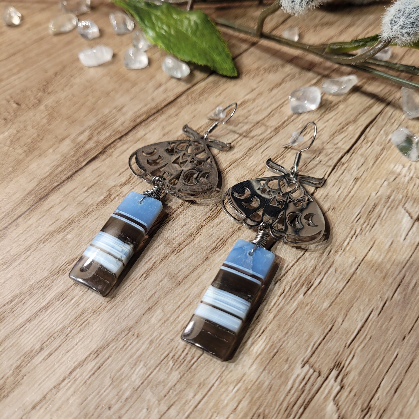Owyhee Blue Opal Earrings
