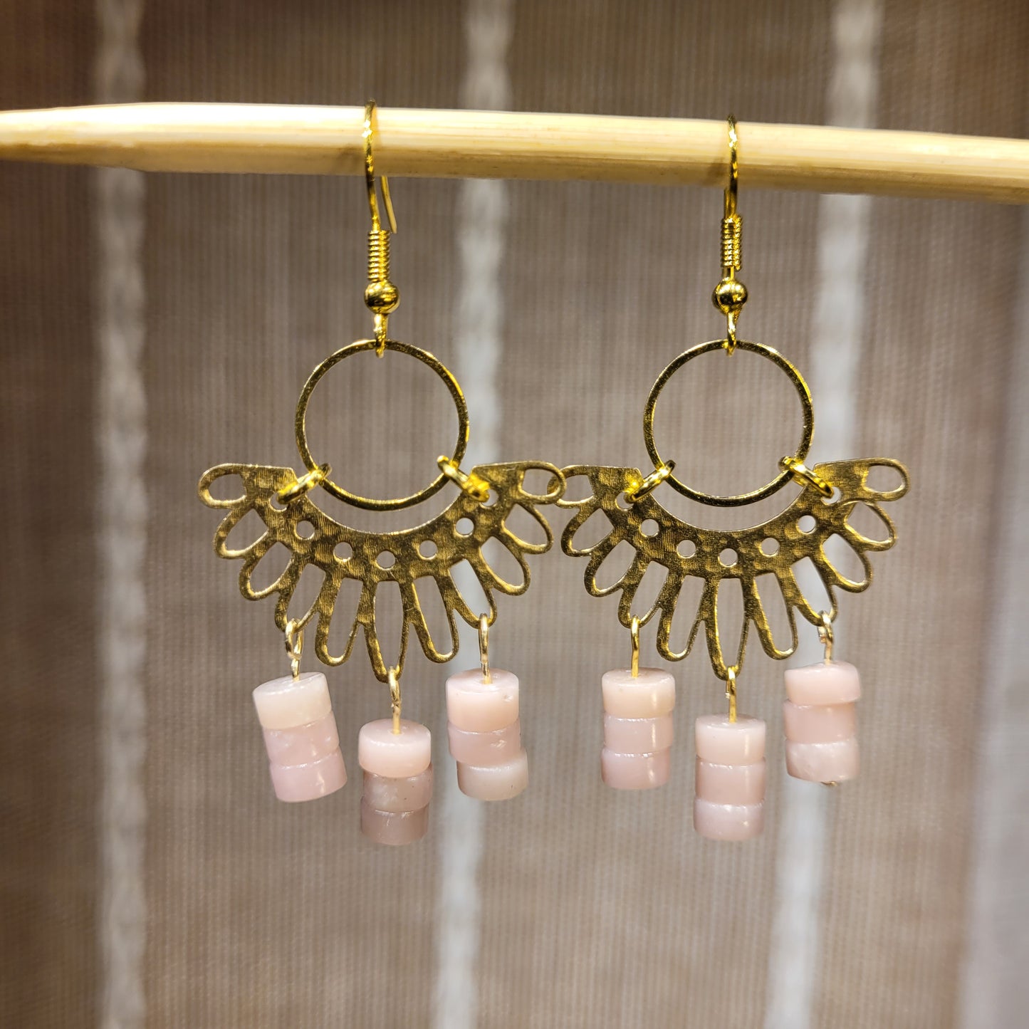 Pink Opal Earrings