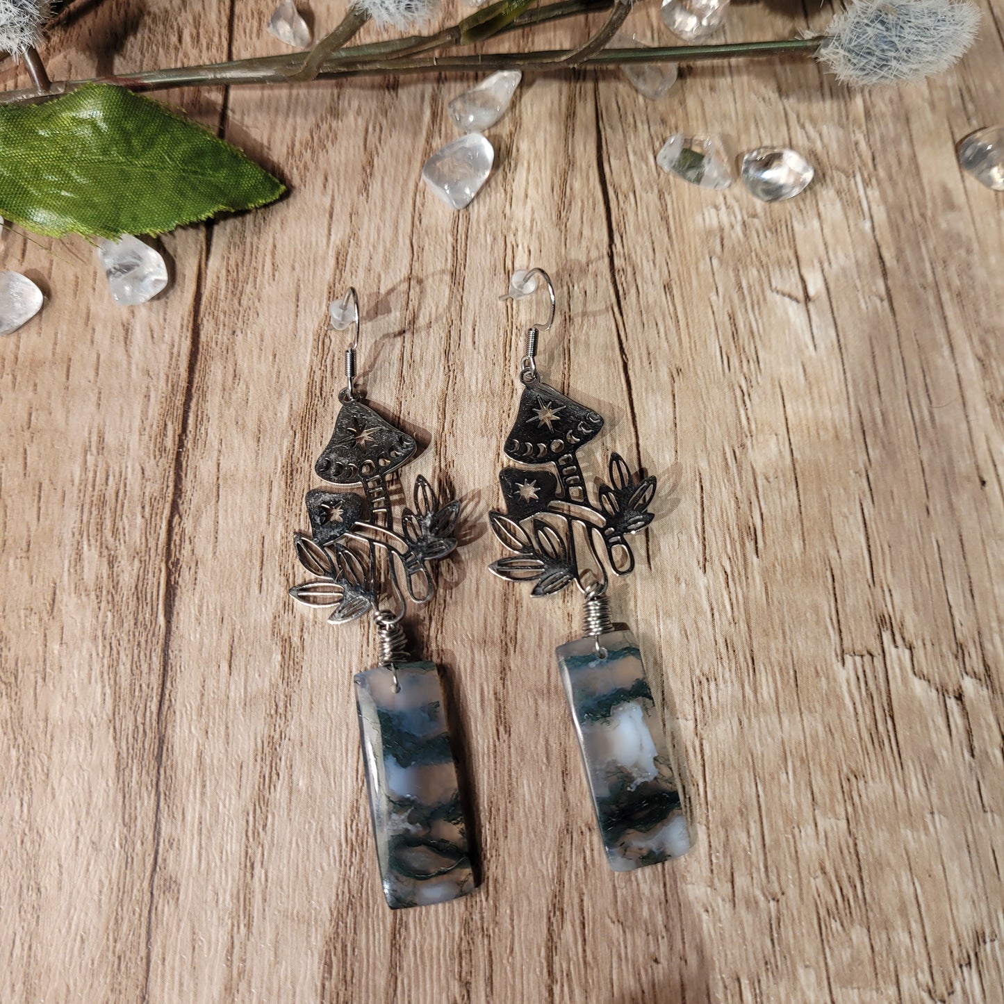 Moss Agate Earrings