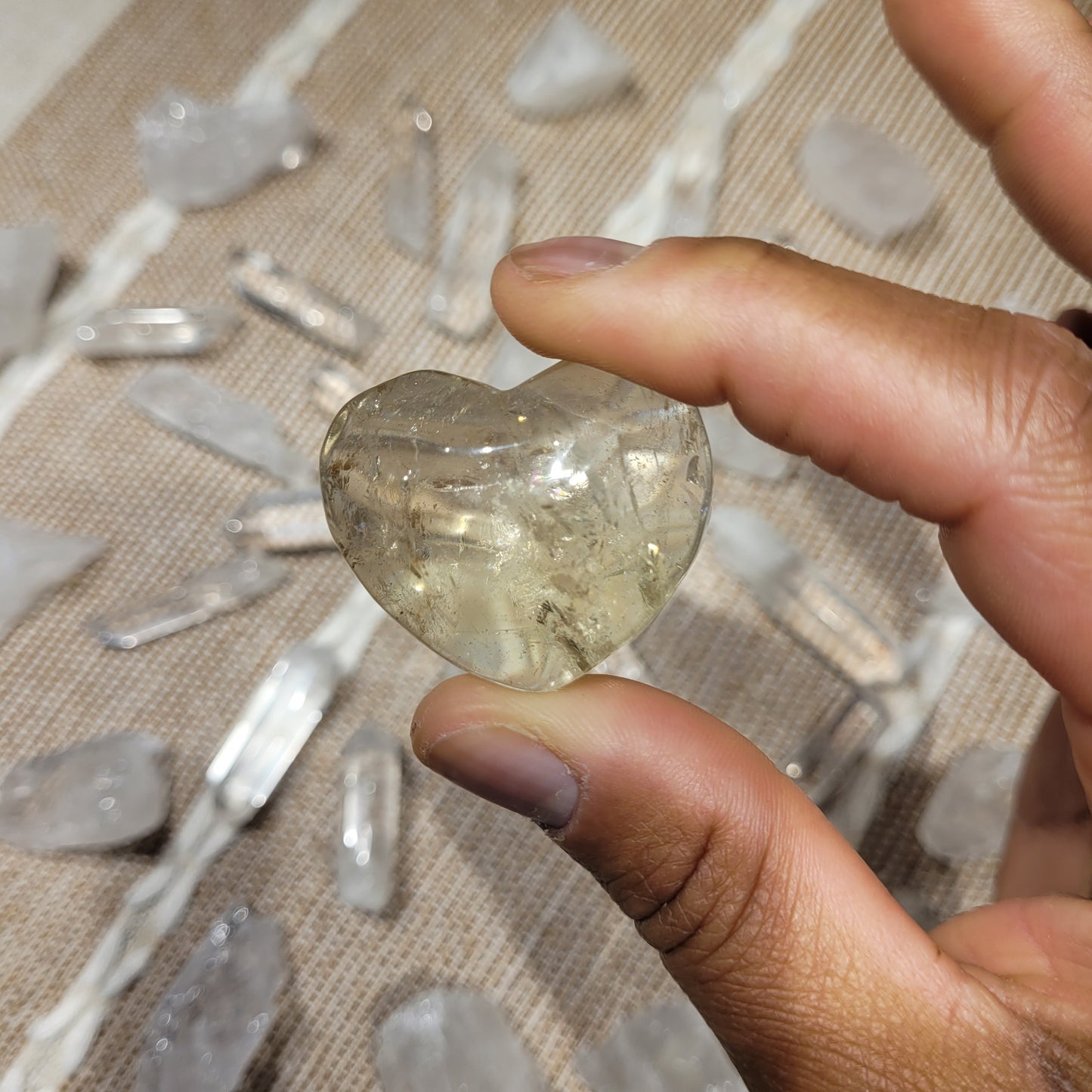 Lemon Quartz Heart