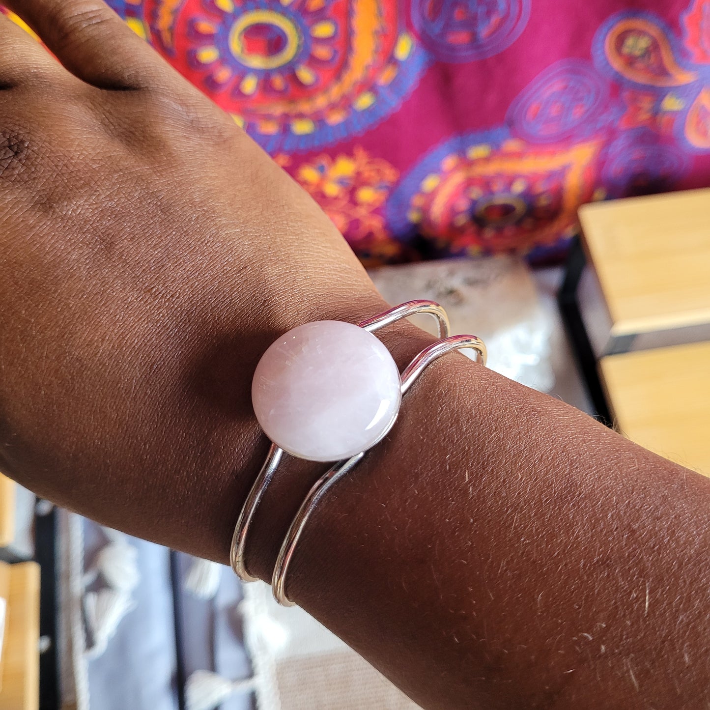 Rose Quartz Cuff Bracelet