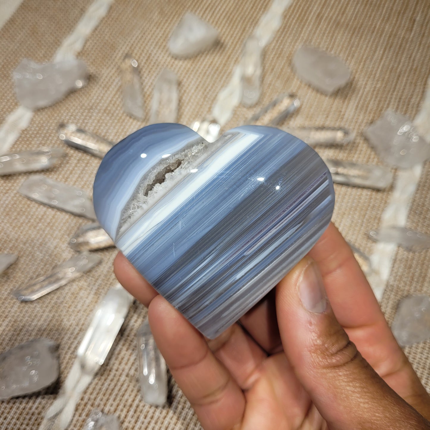 Botswana Agate Heart