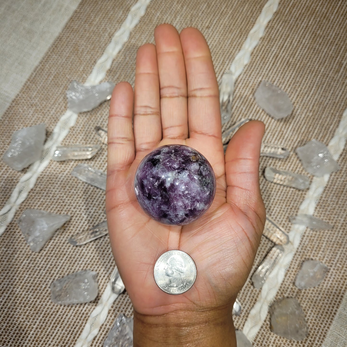 Lepidolite Sphere