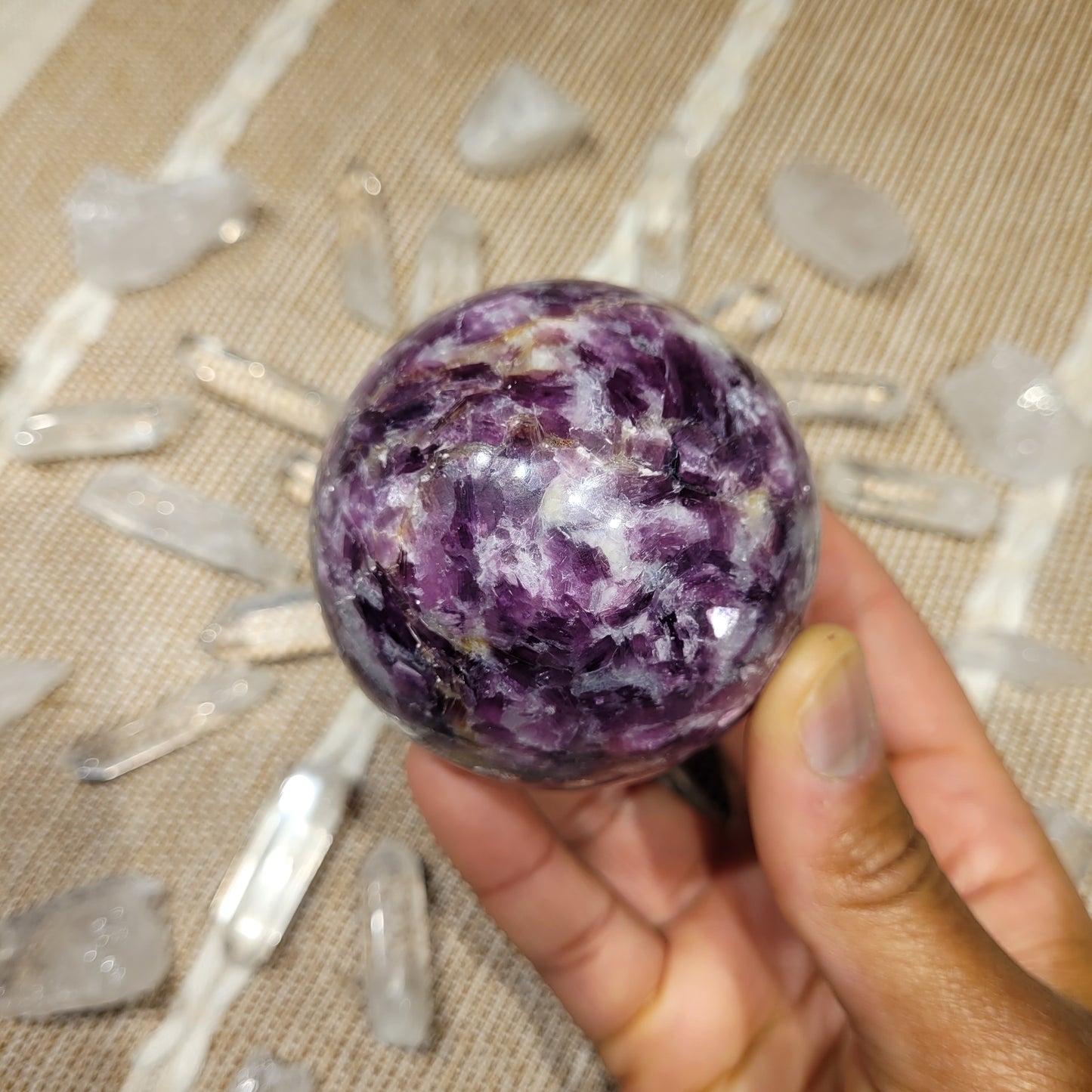 Lepidolite Sphere