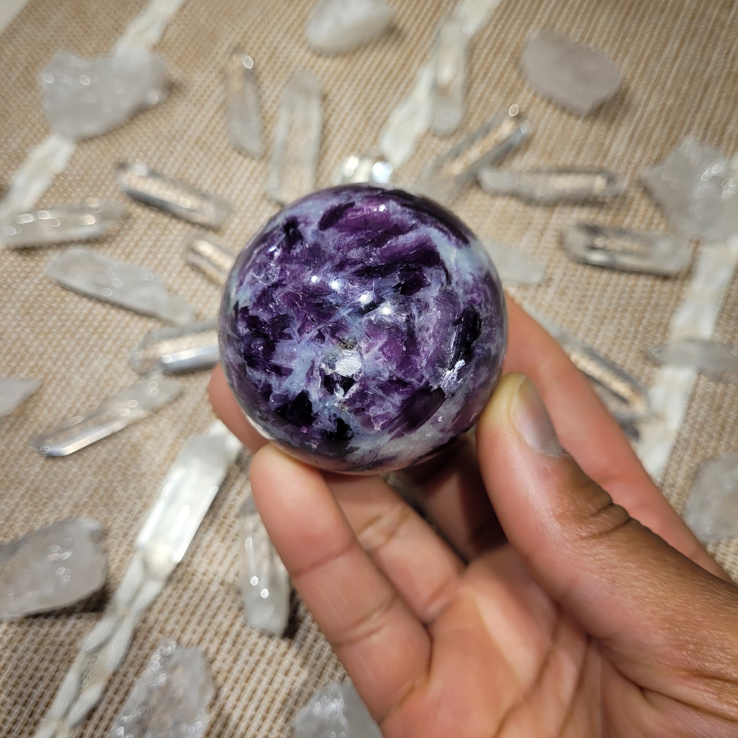 Lepidolite Sphere