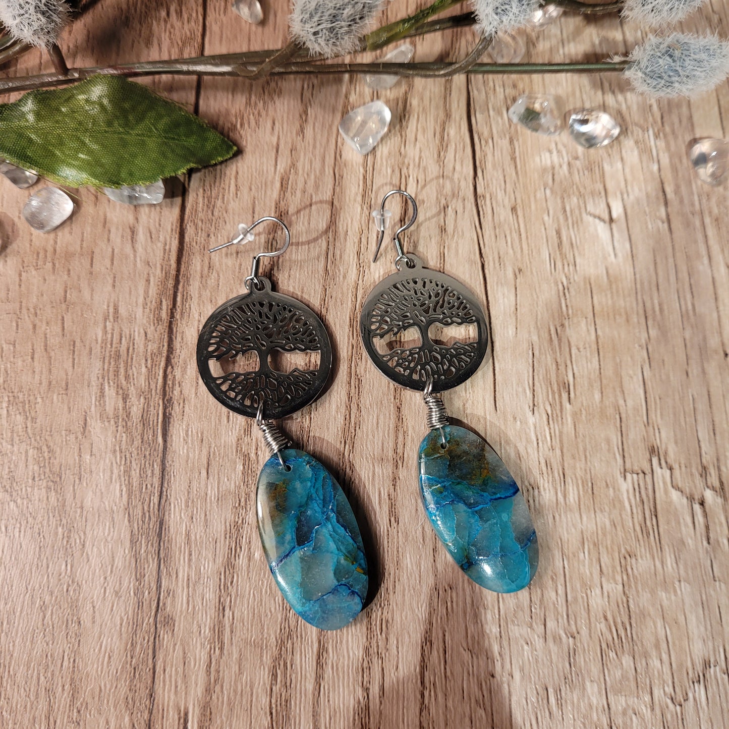 Shattuckite Earrings