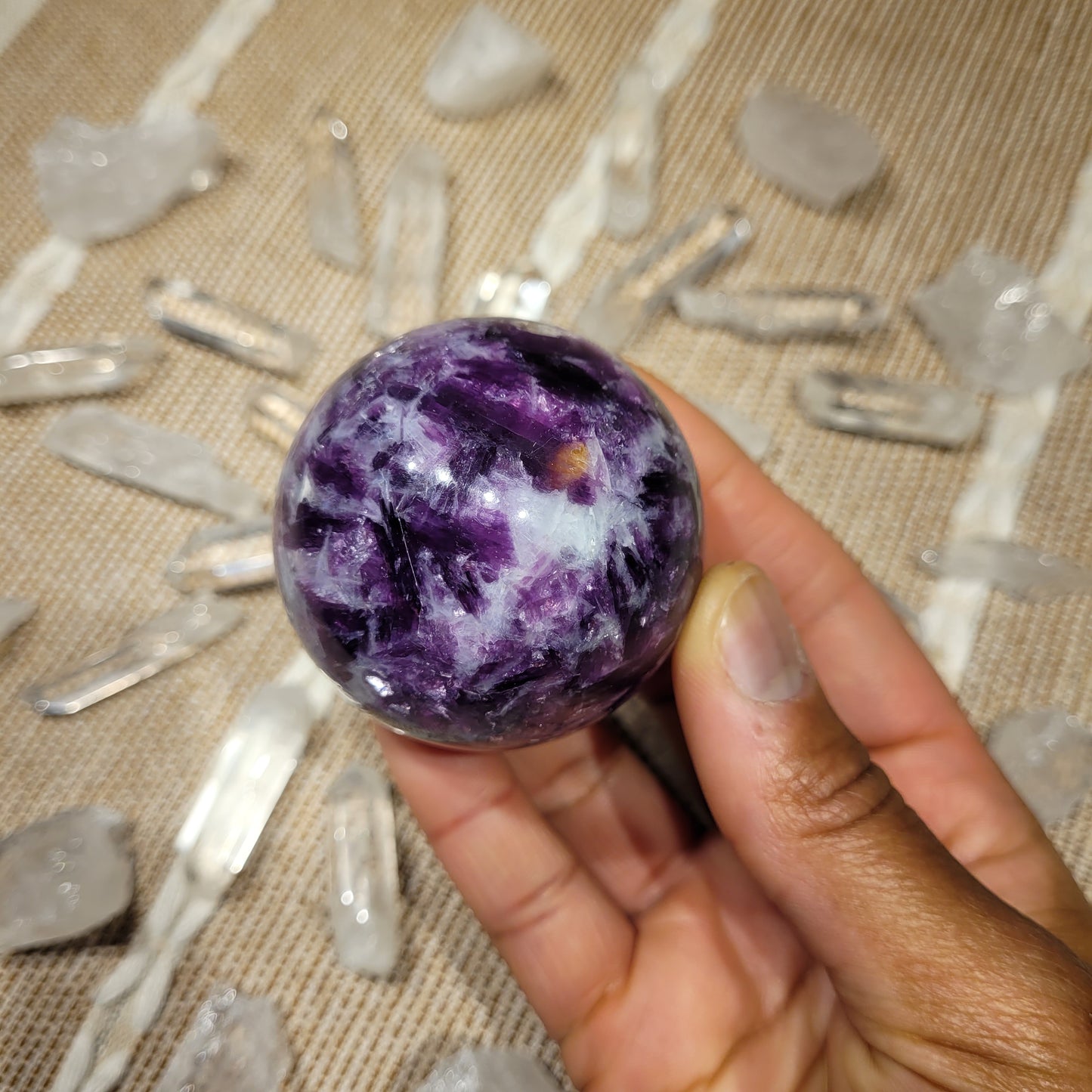 Lepidolite Sphere