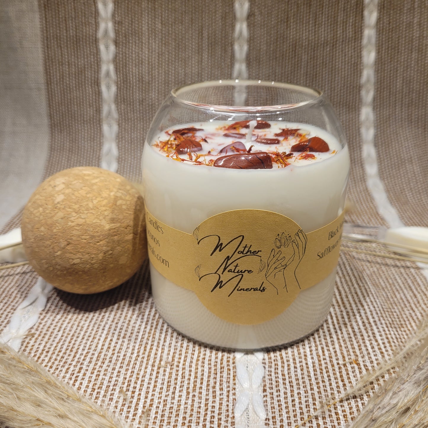 Black Violet and Saffron Candle