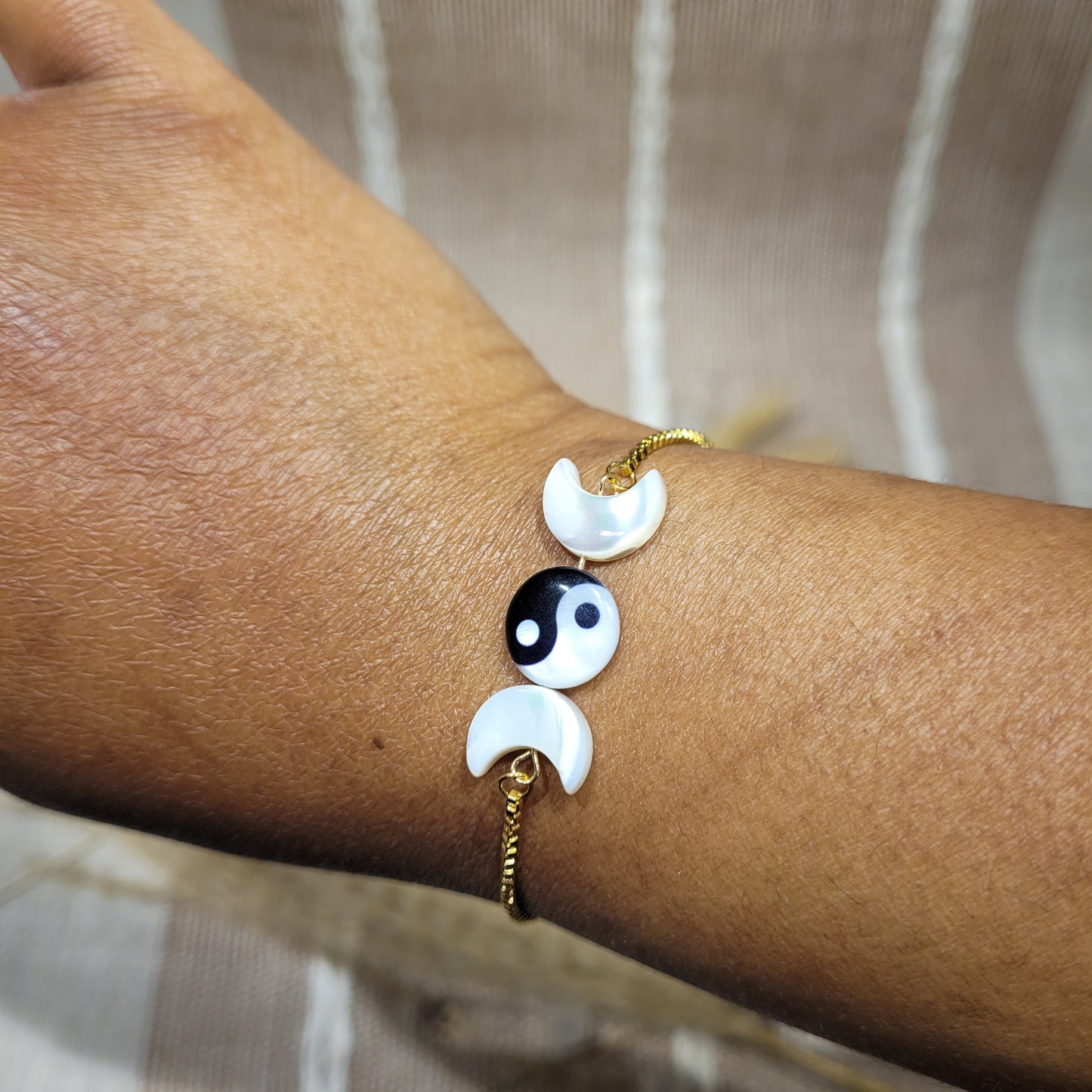 Ying Yang Moon Bracelet