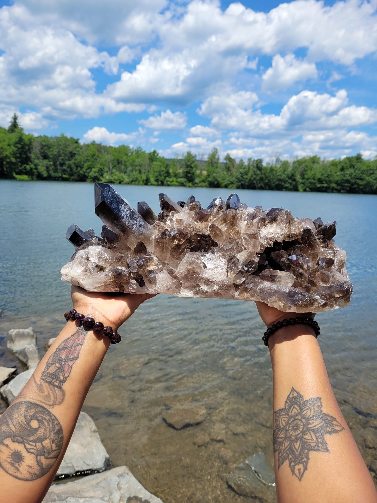Smoky Quartz Cluster