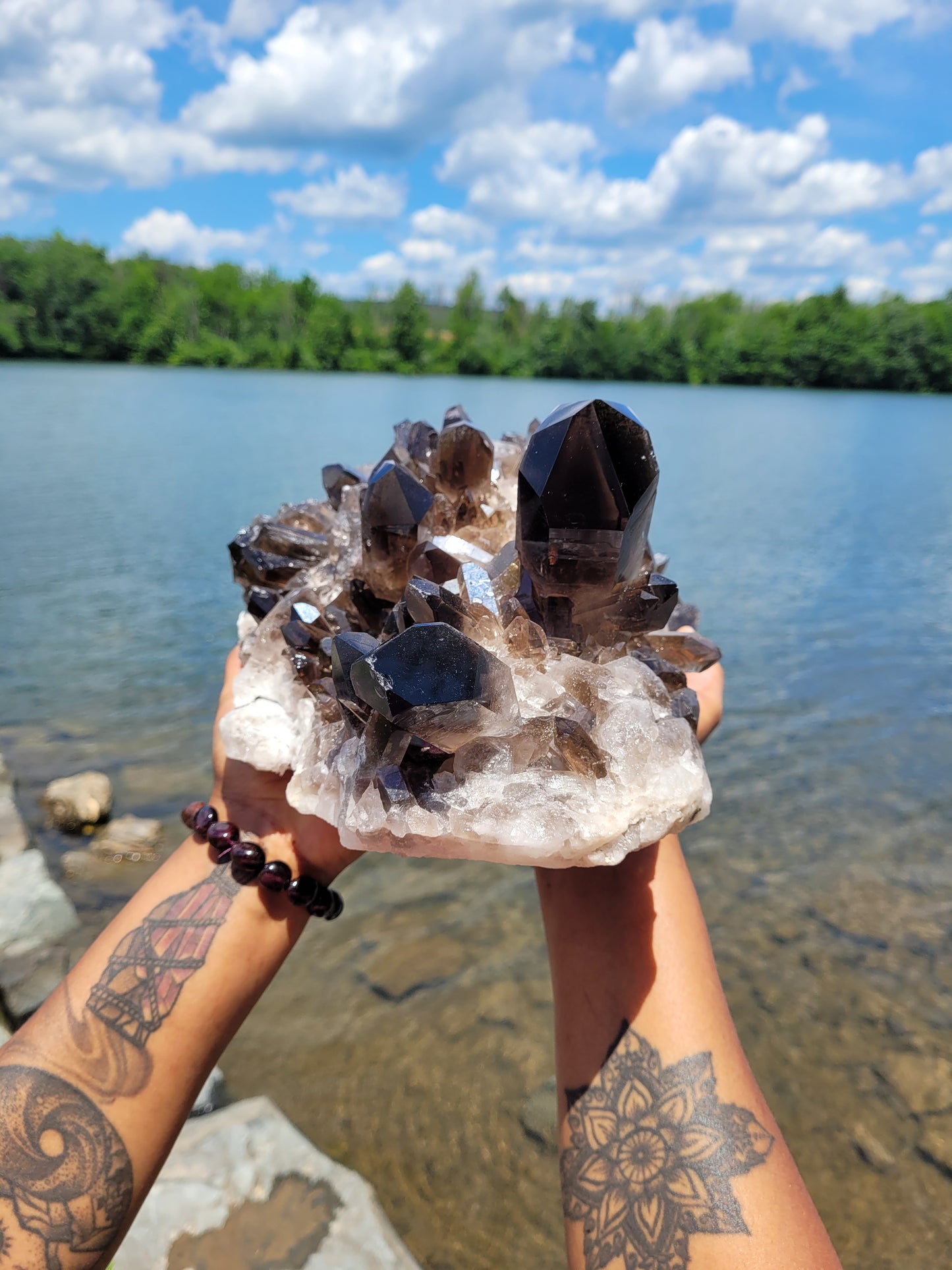 Smoky Quartz Cluster
