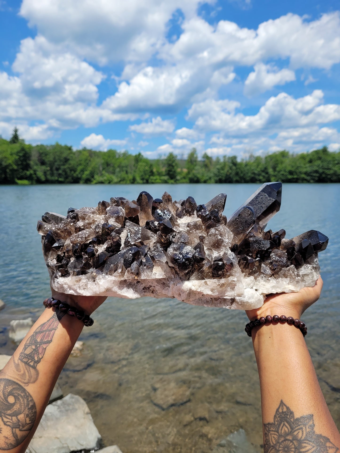 Smoky Quartz Cluster