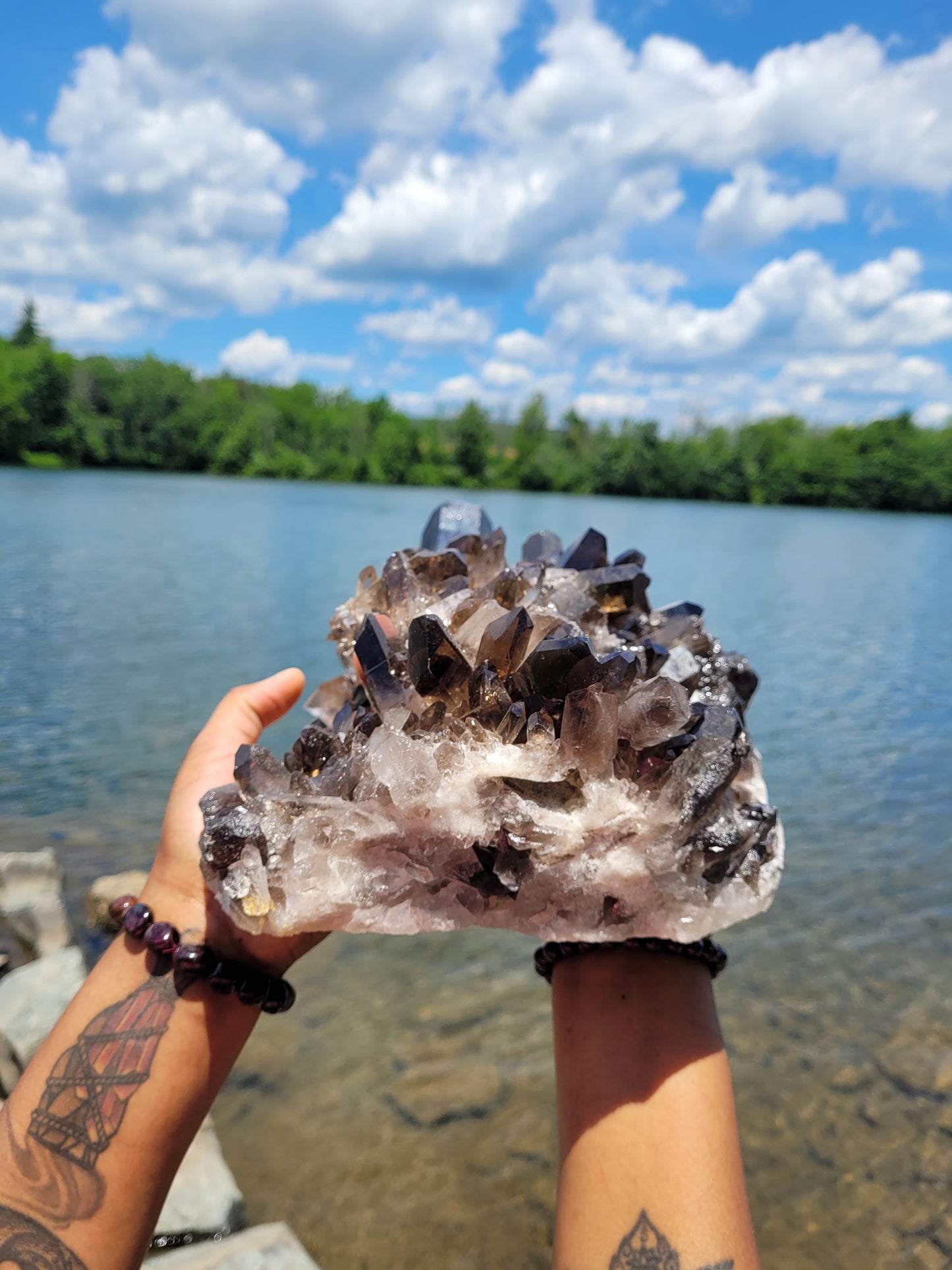 Smoky Quartz Cluster