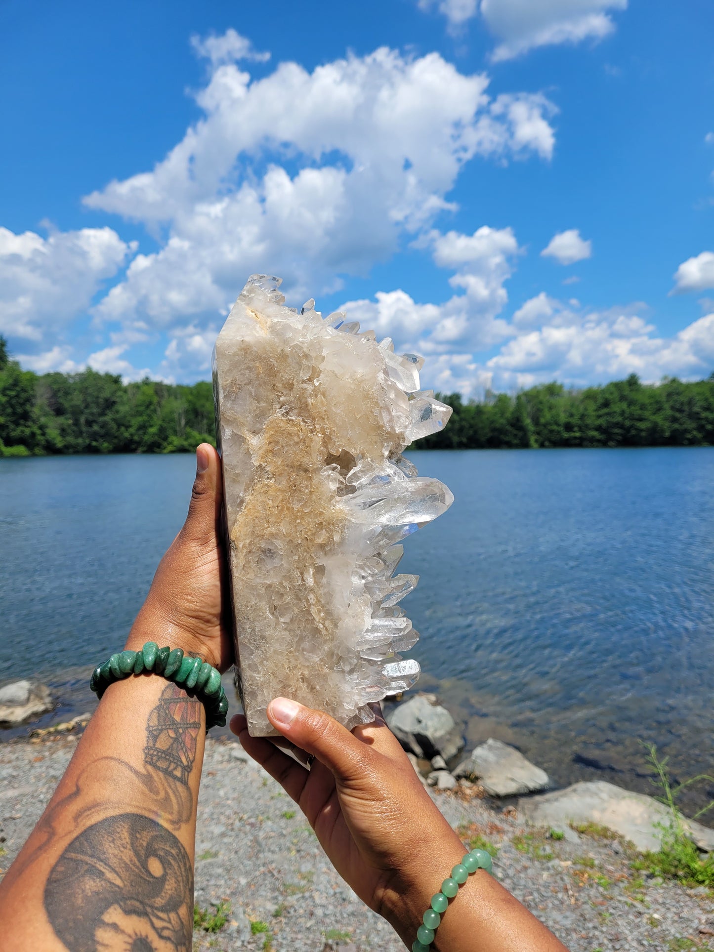 Clear Quartz Cluster Tower