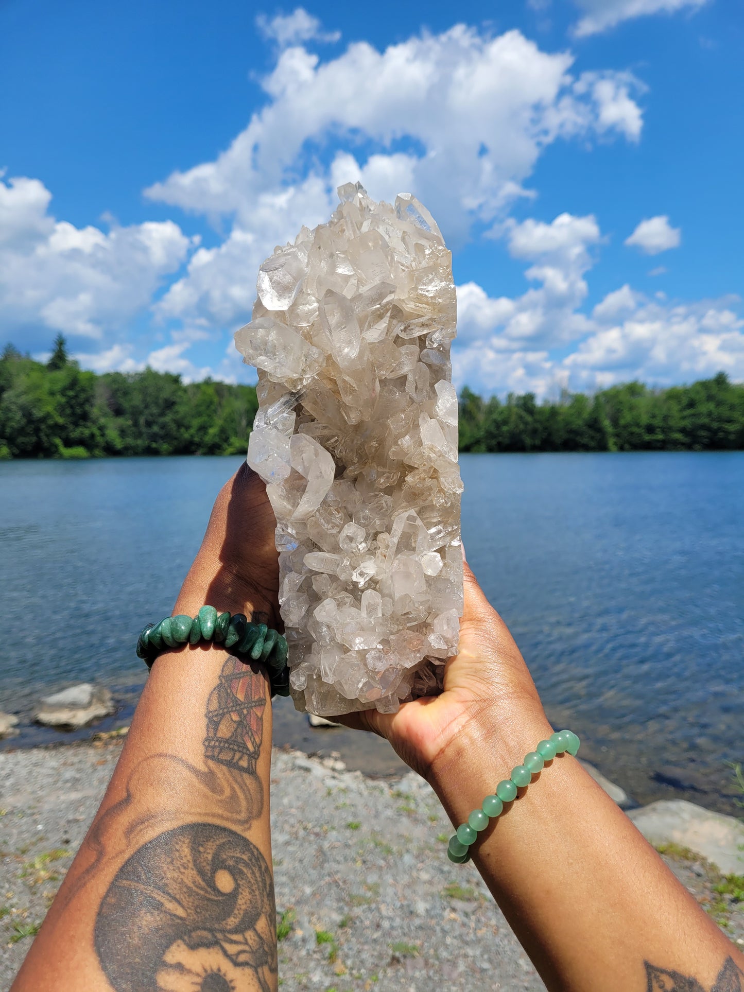 Clear Quartz Cluster Tower
