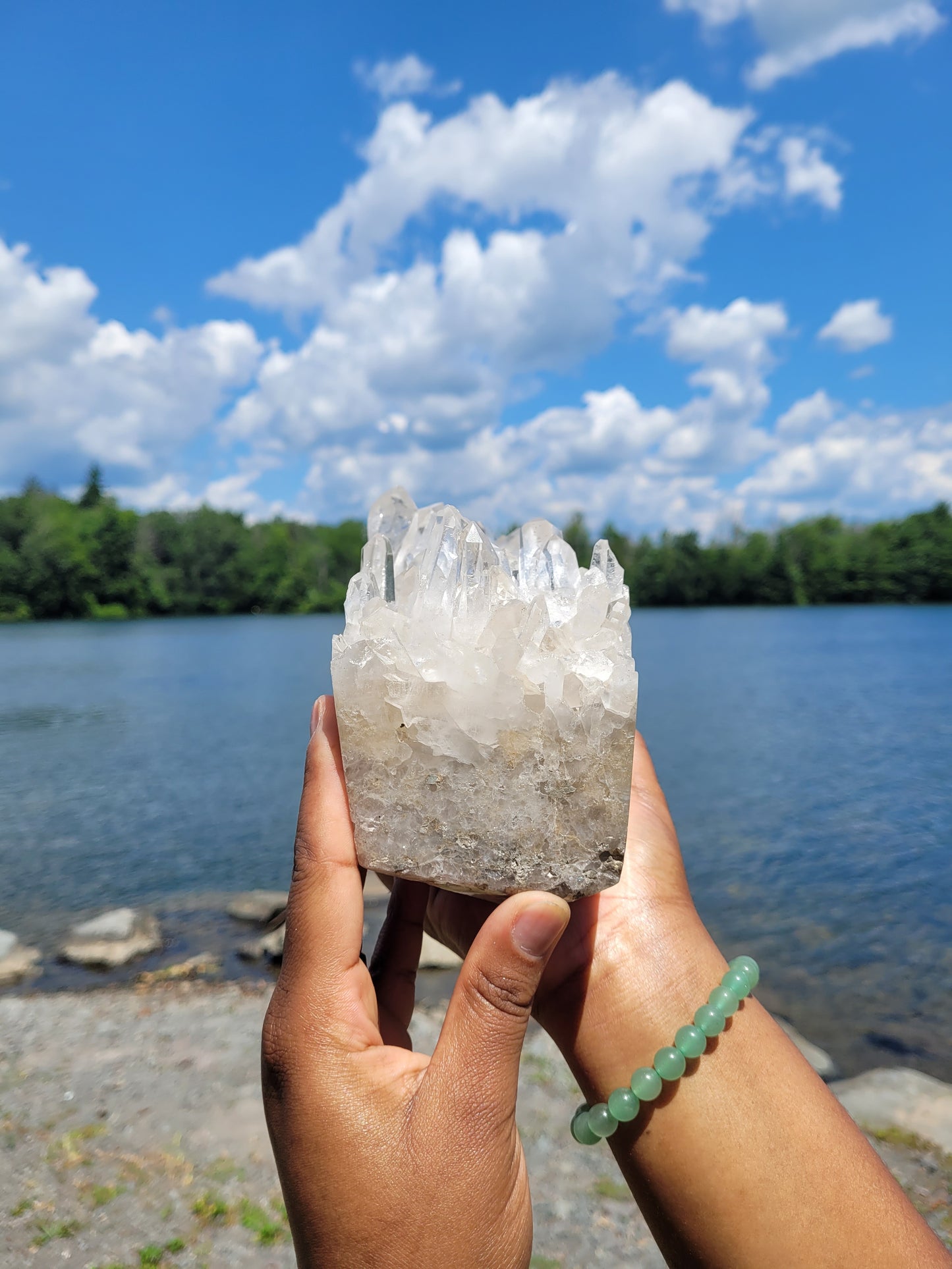 Clear Quartz Cluster Tower