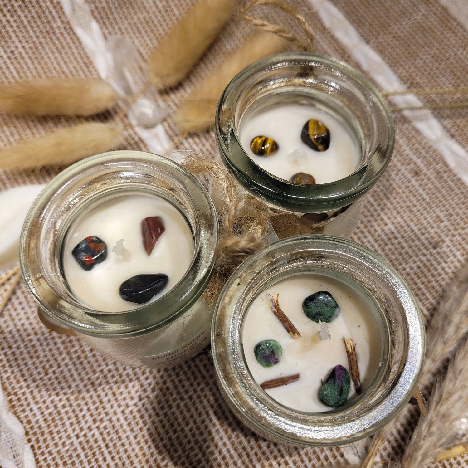 Incense Earthy scented handmade soy crystal candles