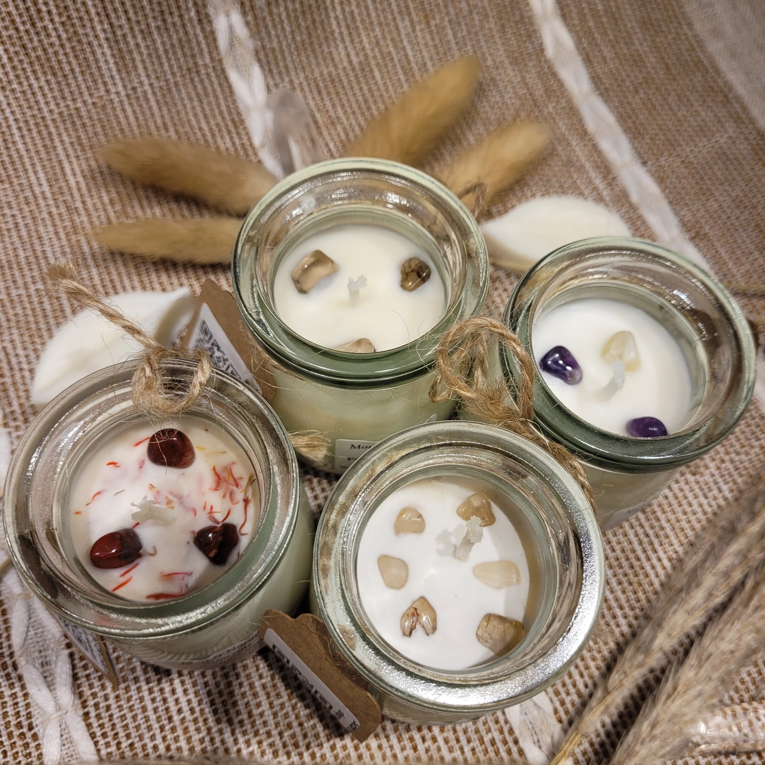 Musk scented handmade soy crystal candles
