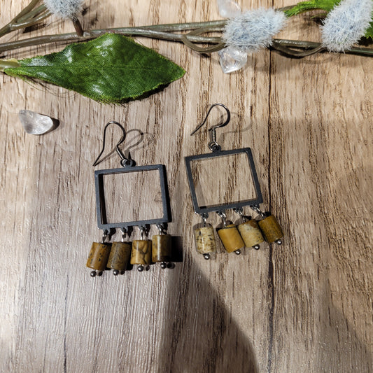 Picture Jasper Earrings