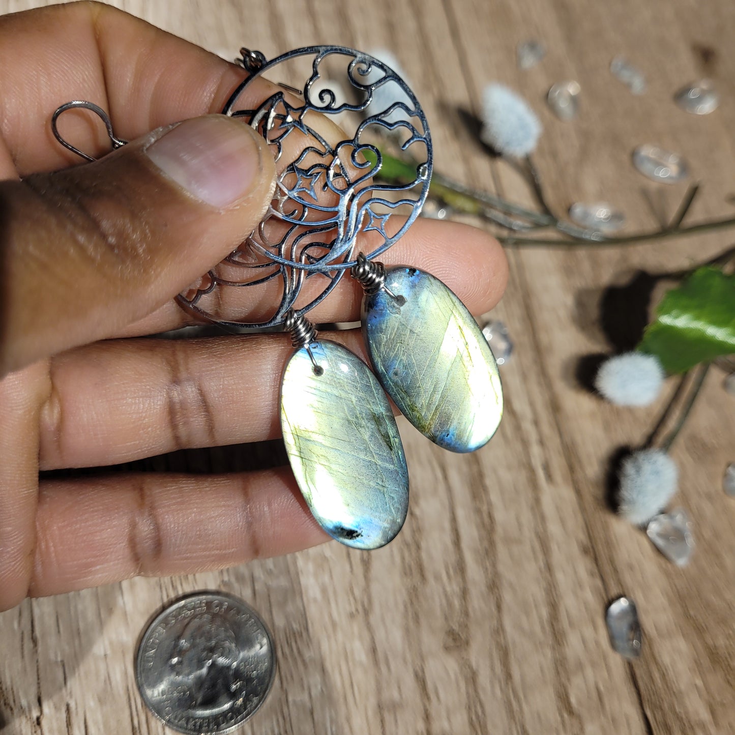 Labradorite Earrings