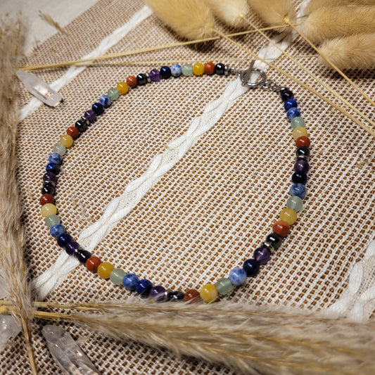 Handmade crystal stone rock necklace