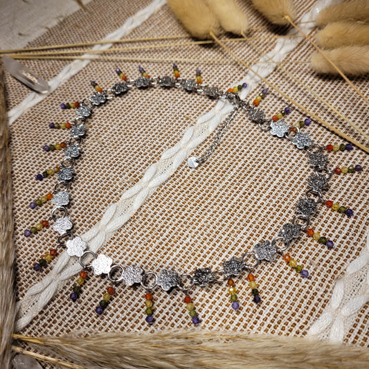 Handmade crystal stone rock necklace