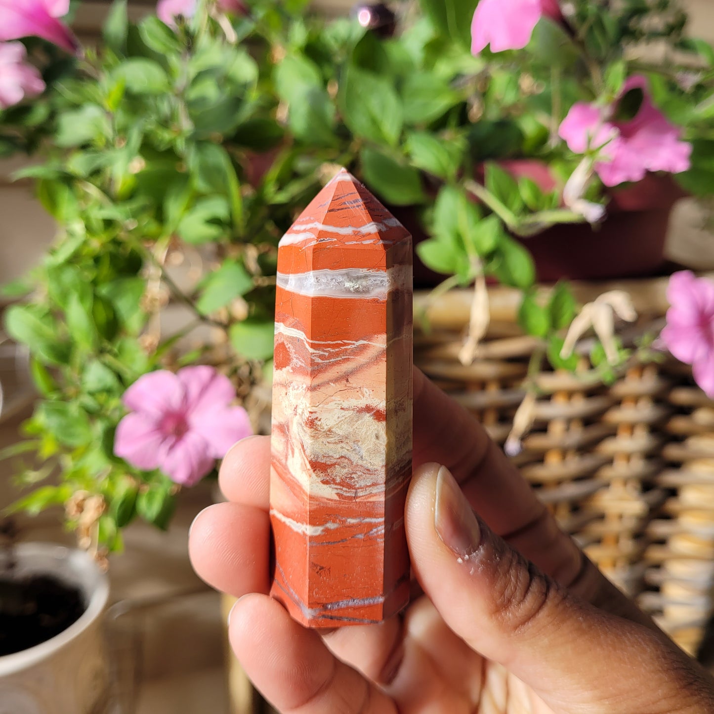 Red Crystal Jasper Tower