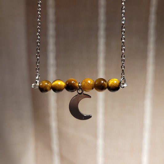Handmade rock stone crystal jewelry necklace