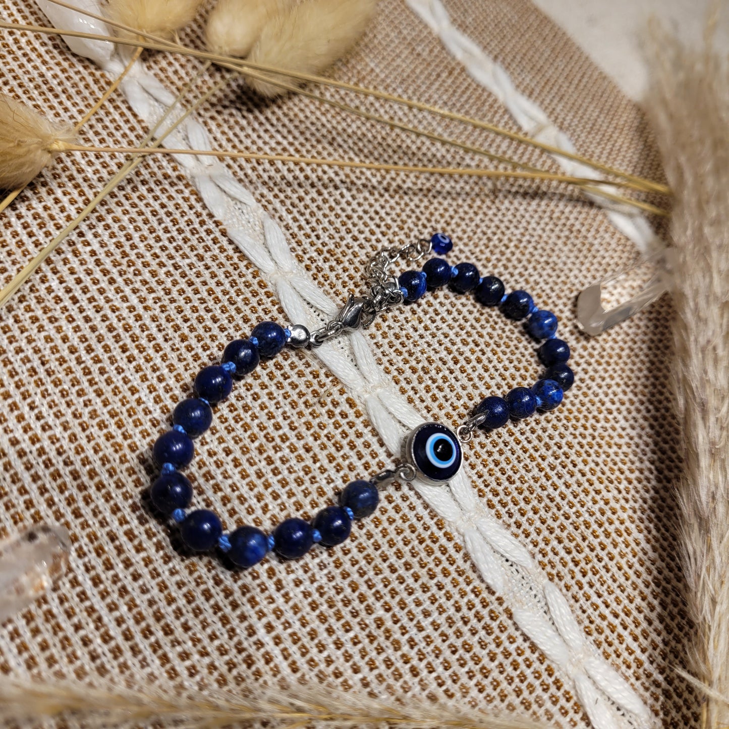 Lapis Lazuli Evil Eye Anklet