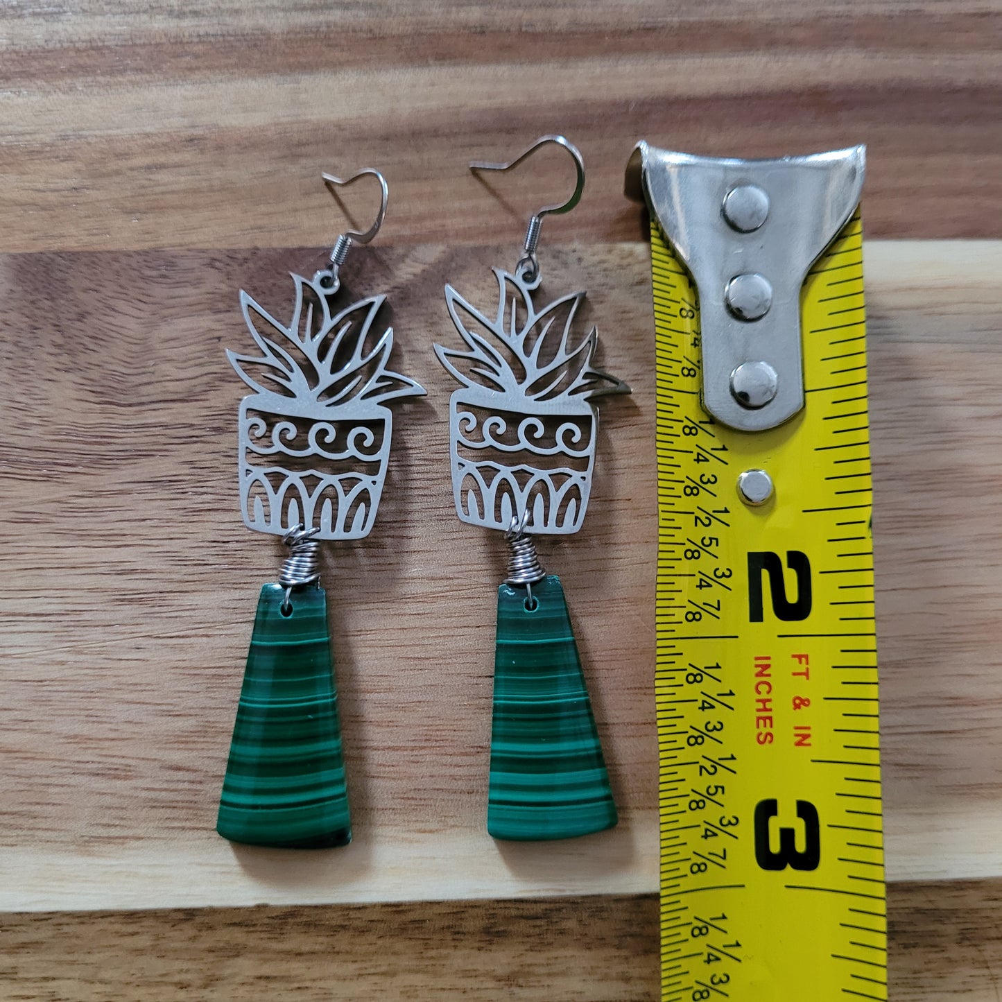 Malachite Earrings