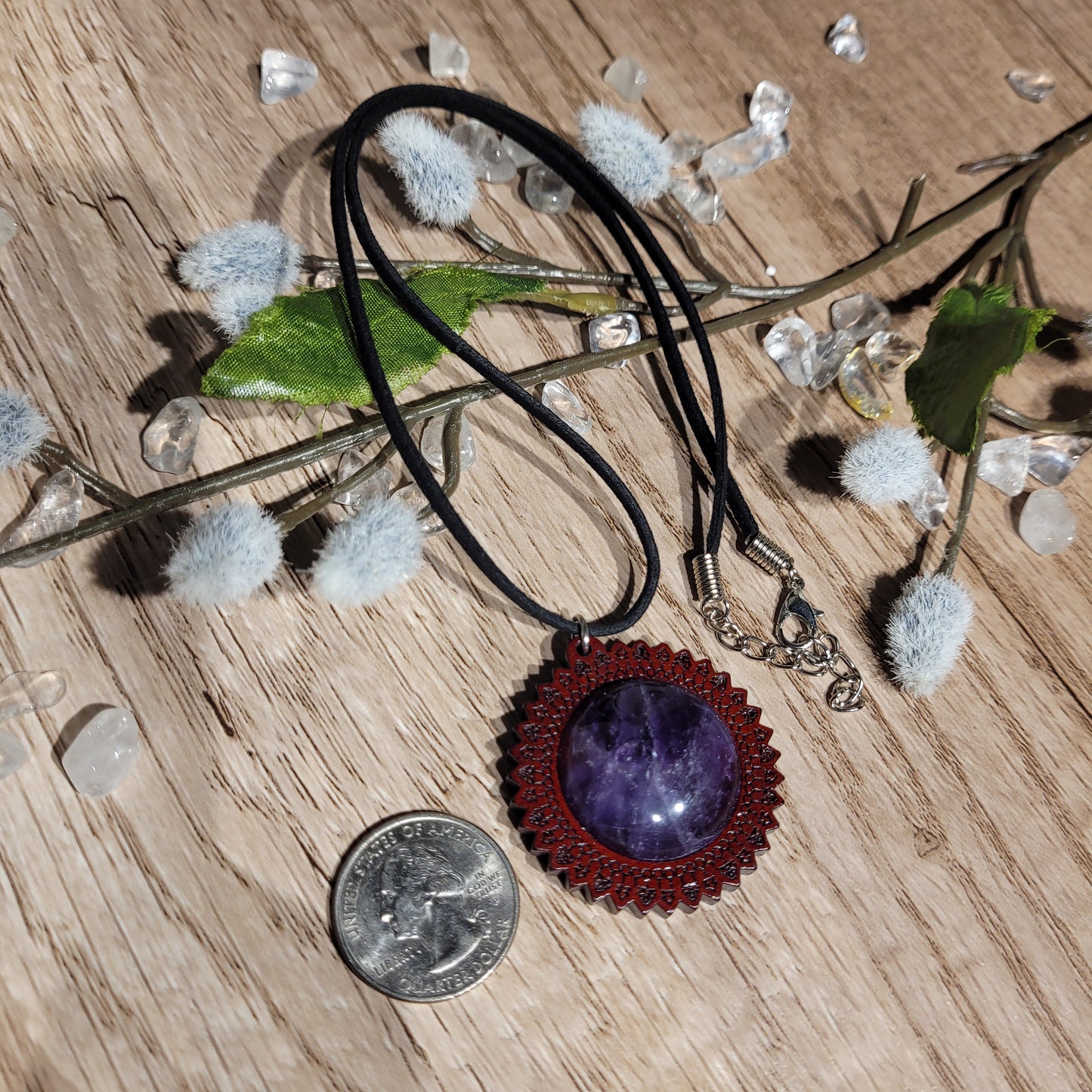 Amethyst Wood Necklace