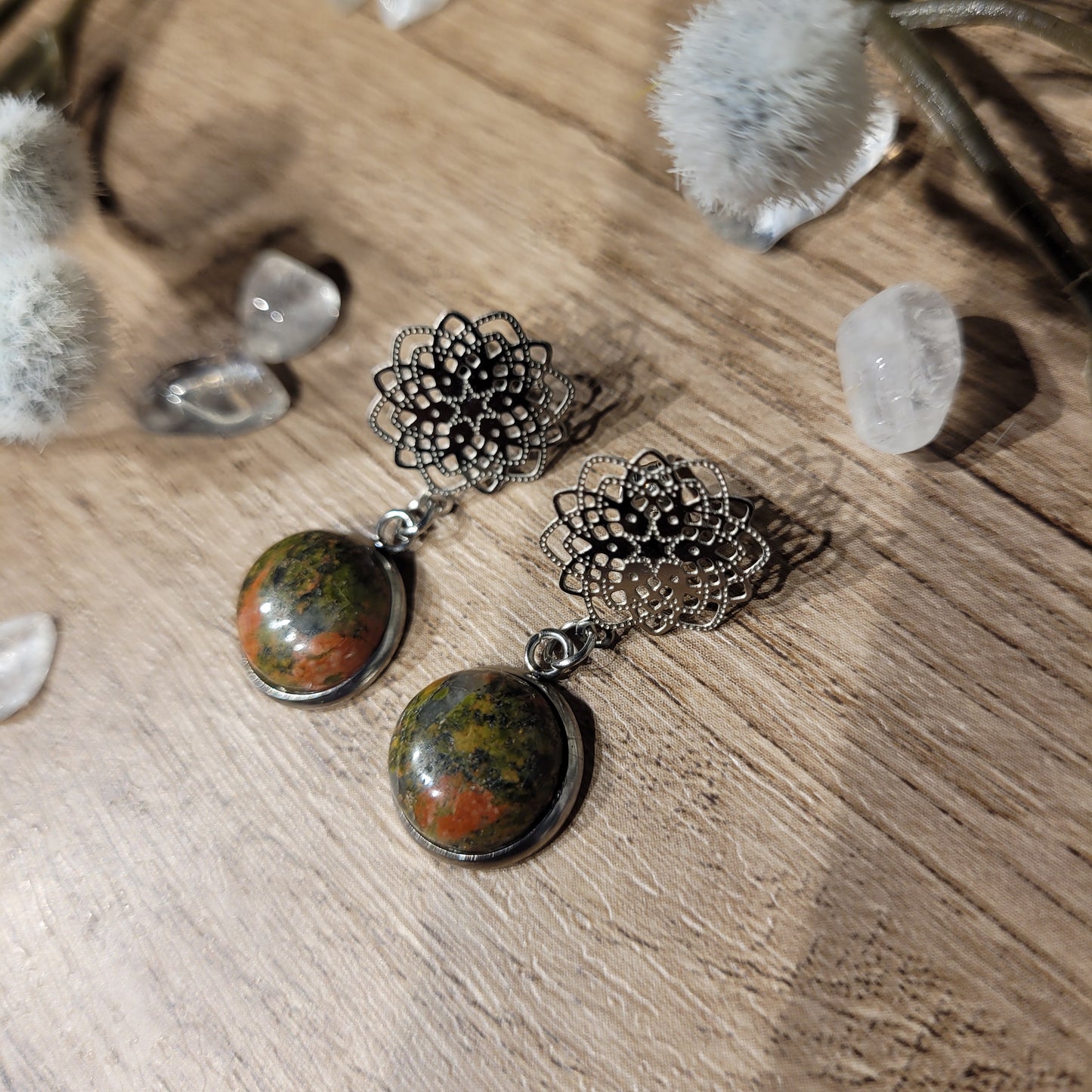 Unakite Earrings