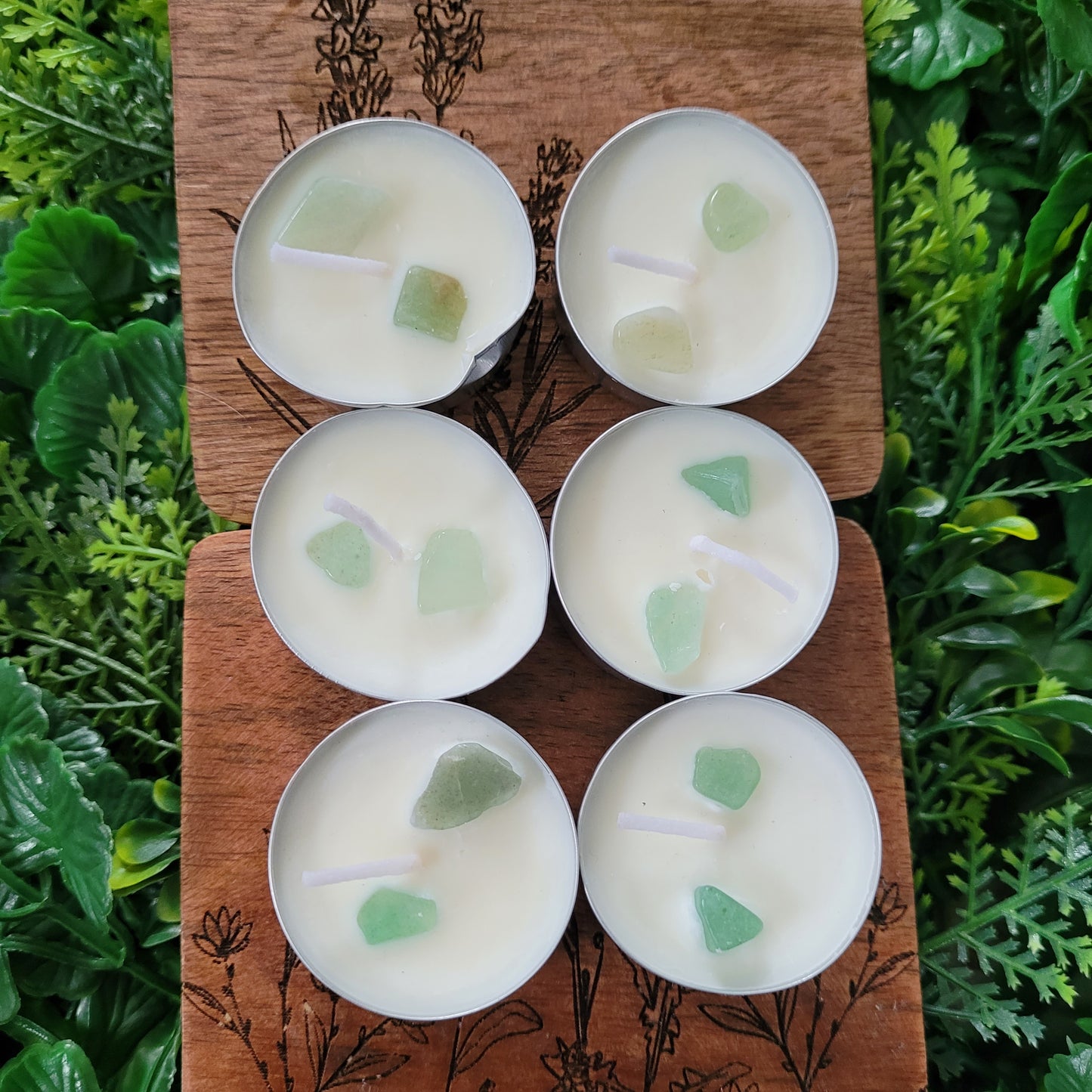 Cactus Flower And Jade Tealights