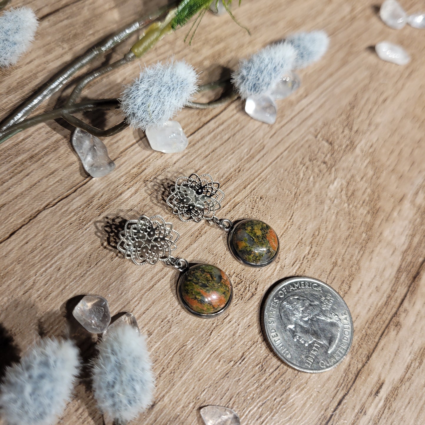 Unakite Earrings