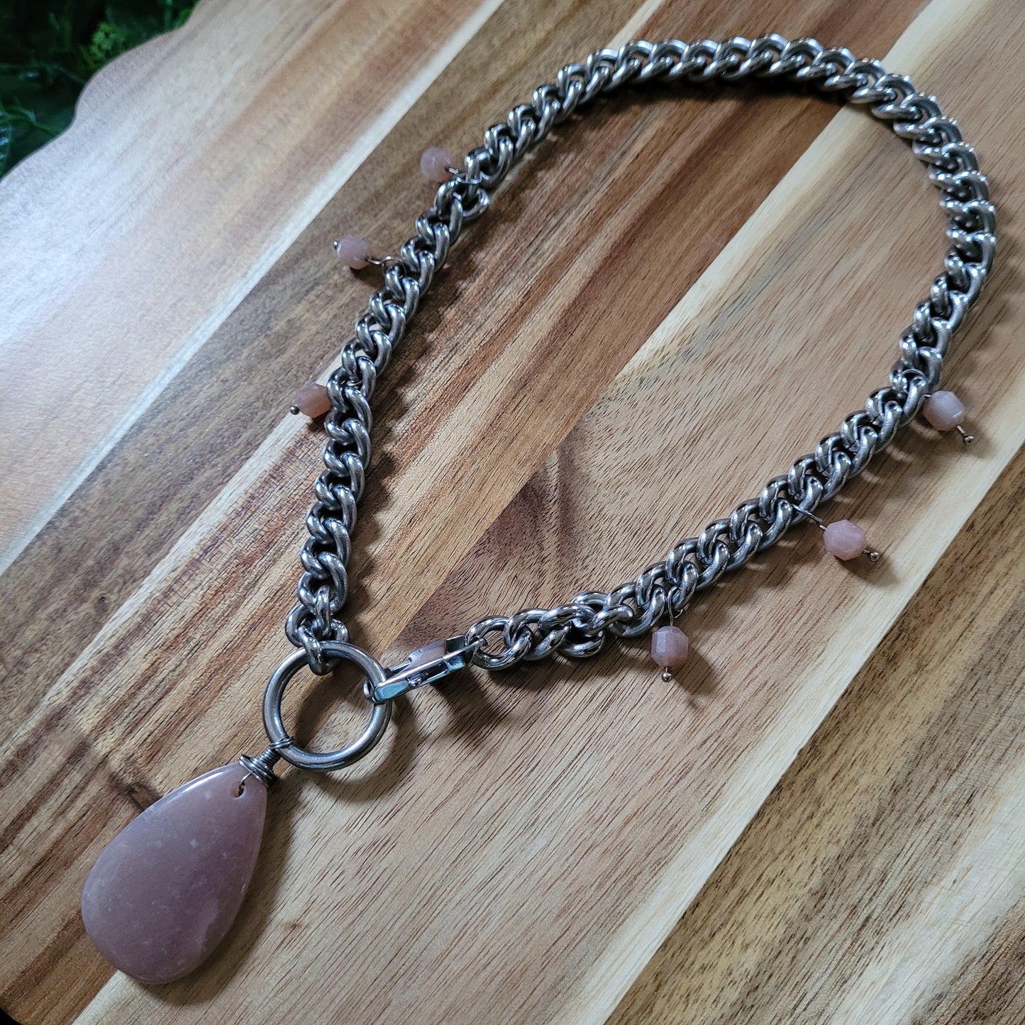 Peach Moonstone Jewelry Set