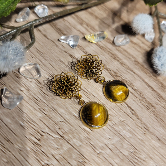 Tigers Eye Earrings