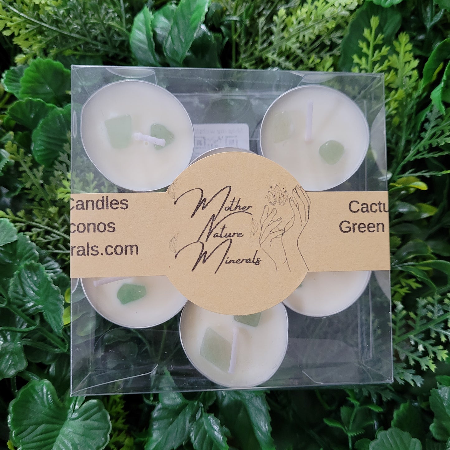 Cactus Flower And Jade Tealights
